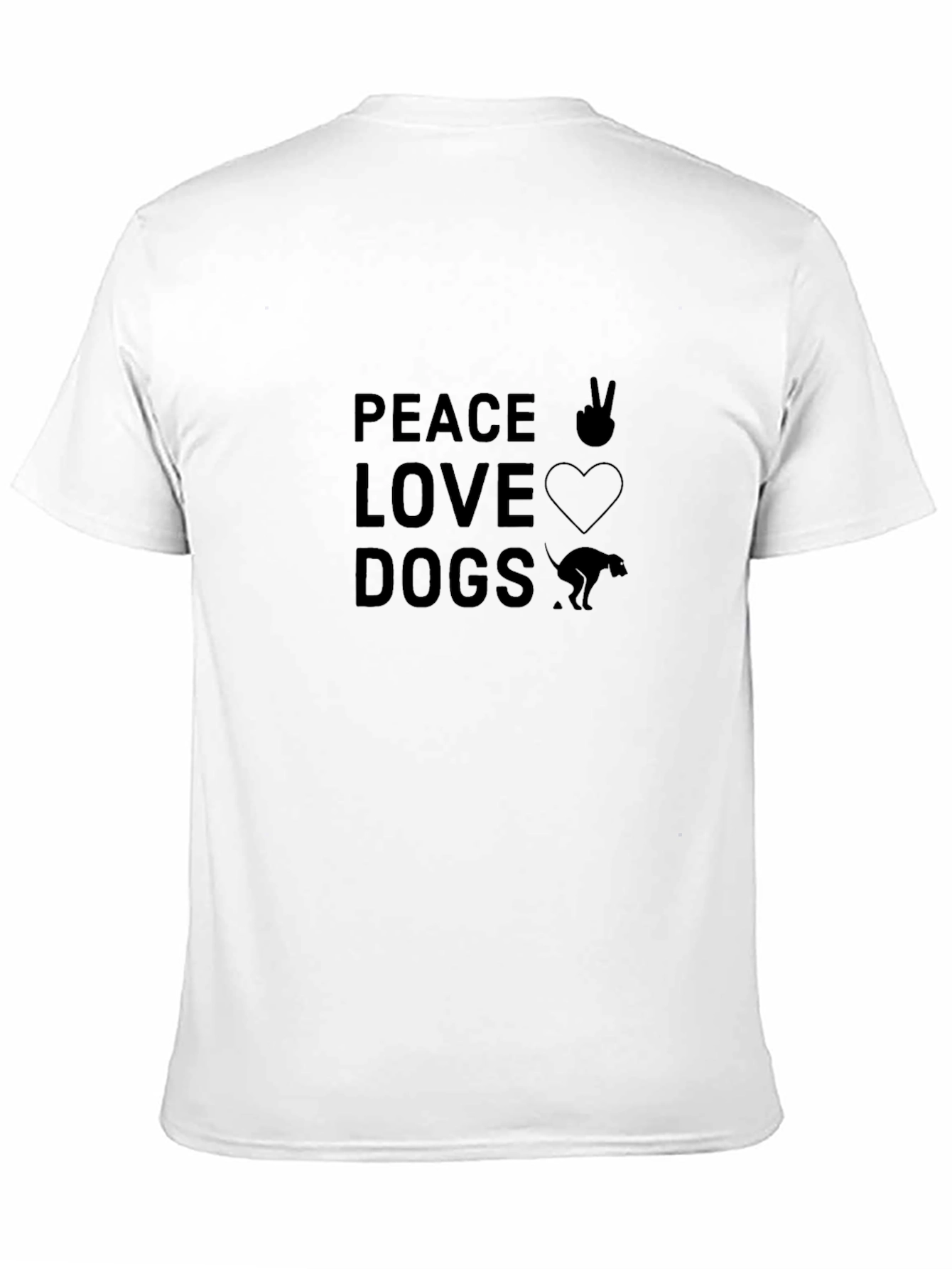 Black Peace Love Dogs Graphic Tee - Black Casual T-Shirt view 11