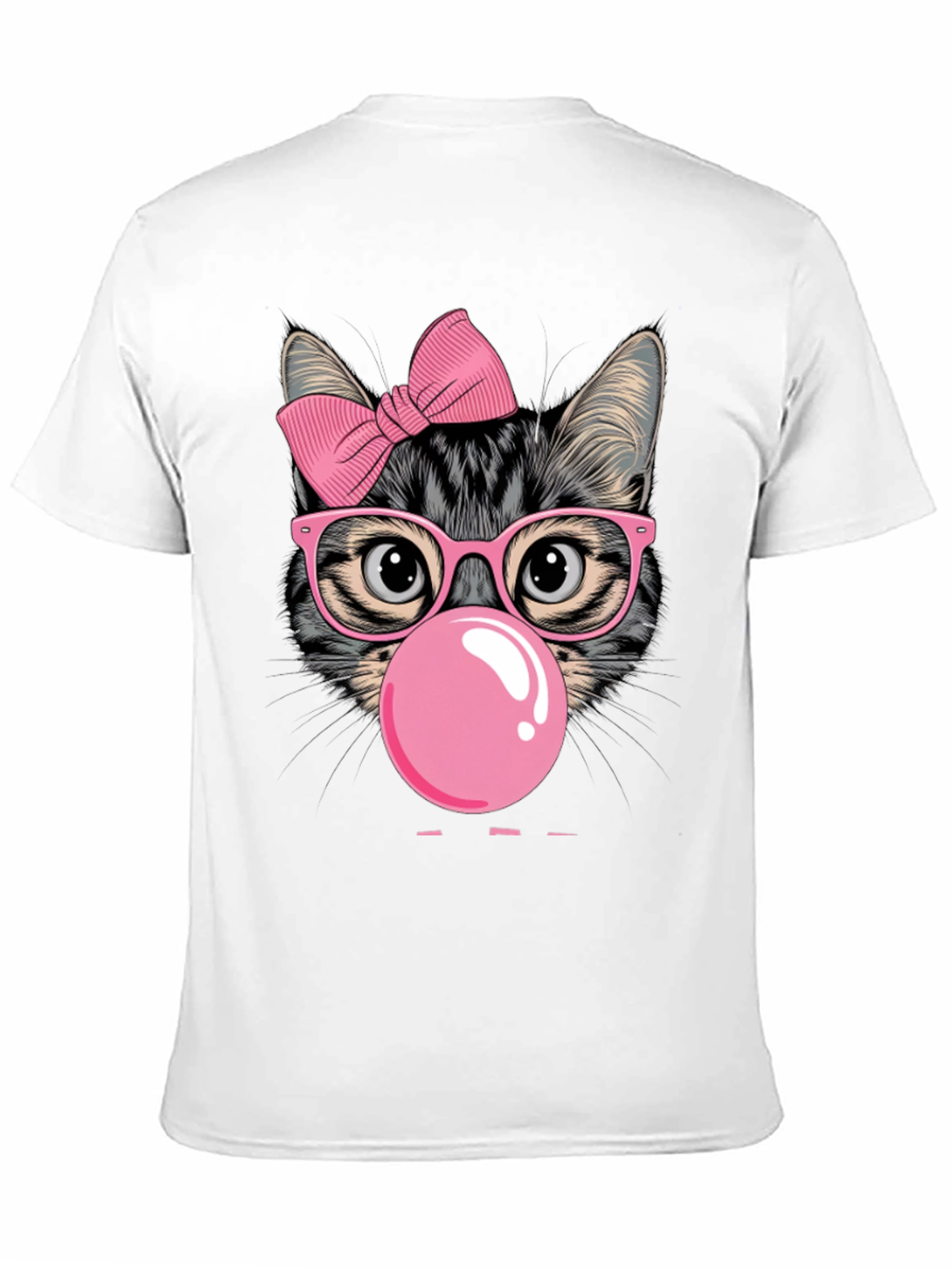 Black Cool Cat Bubble Gum Graphic T-Shirt view 11