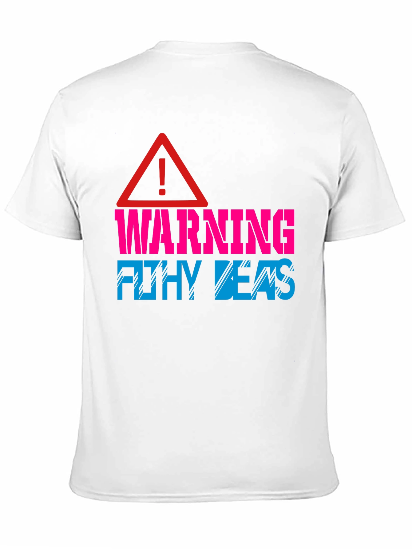 Black Warning Filthy Beast Novelty T-Shirt view 11