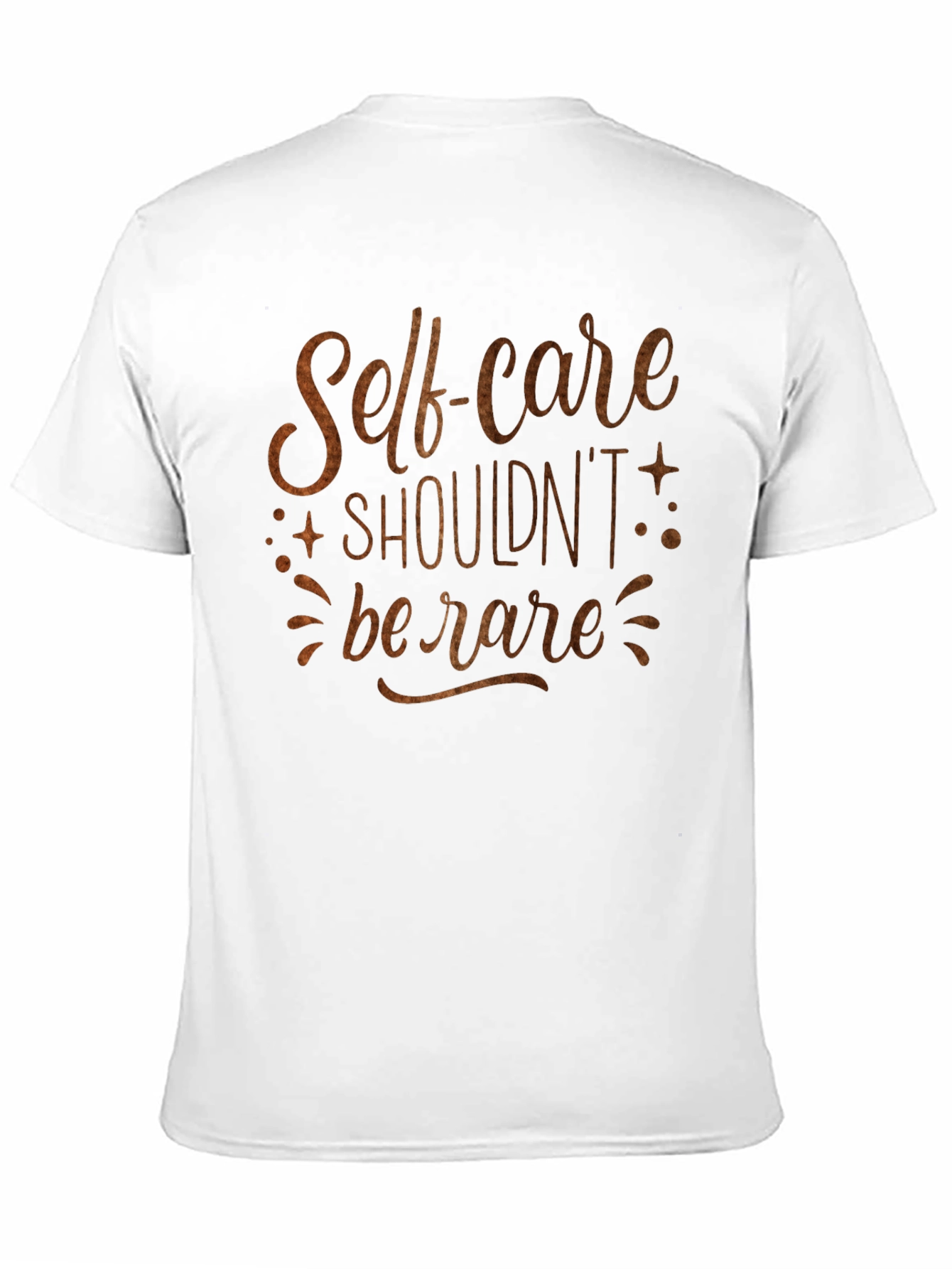 Black Self-Care Graphic T-Shirt: Black Cotton Blend Casual Tee view 11