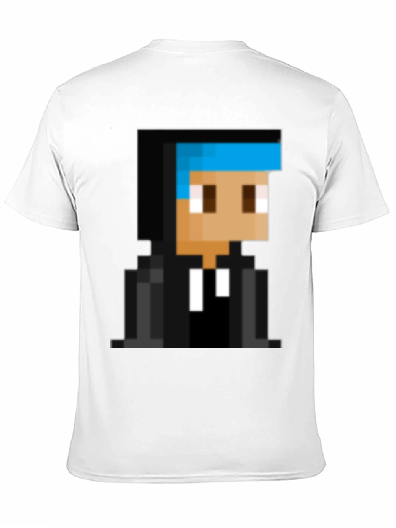 Black Pixelated Gamer T-Shirt - Black Cotton Tee view 11