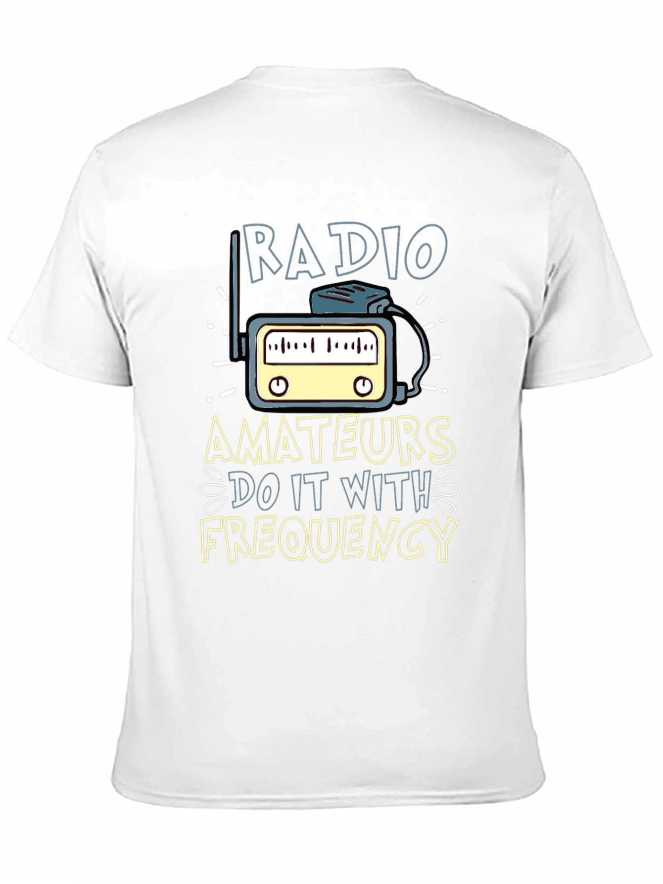 Black Radio Amateurs Frequency T-Shirt view 11