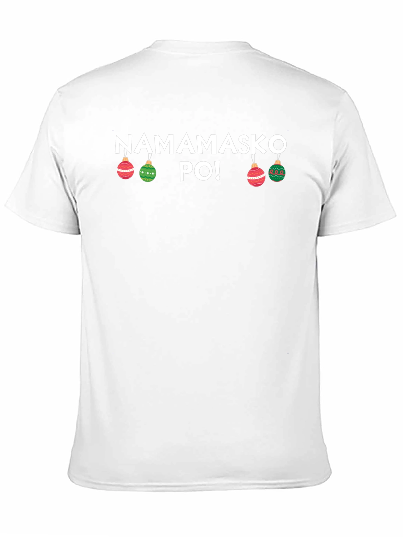 Black Namamasko Po! Festive Black T-Shirt view 11