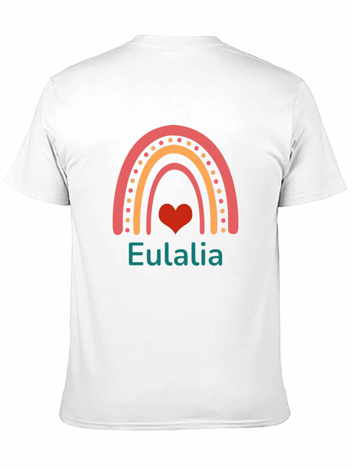 Black Eulalia Rainbow Heart Custom T-Shirt view 11