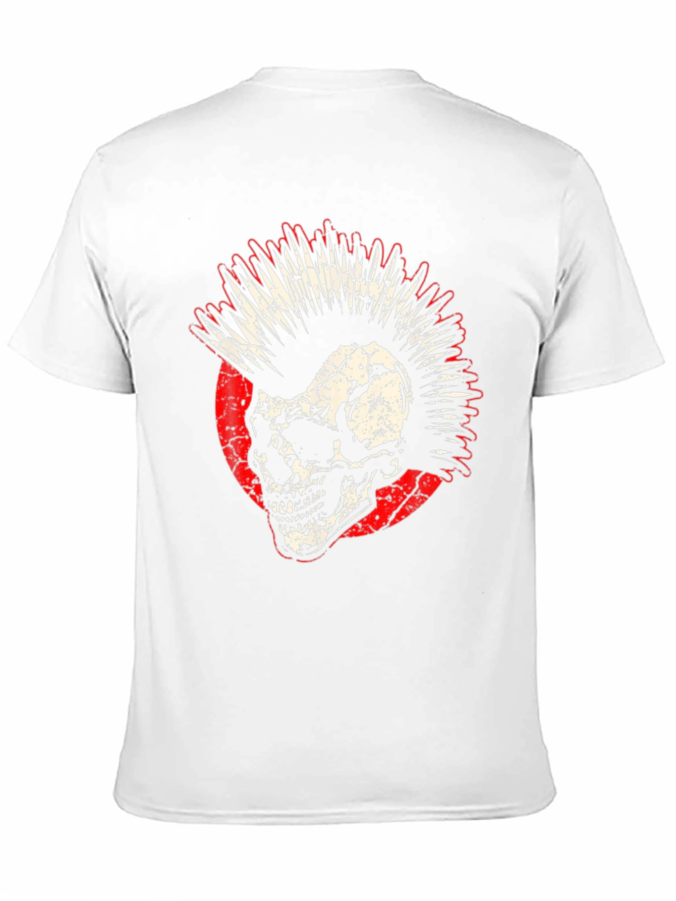 Black Punk Skull Graphic Tee - Rocker Style Shirt view 11