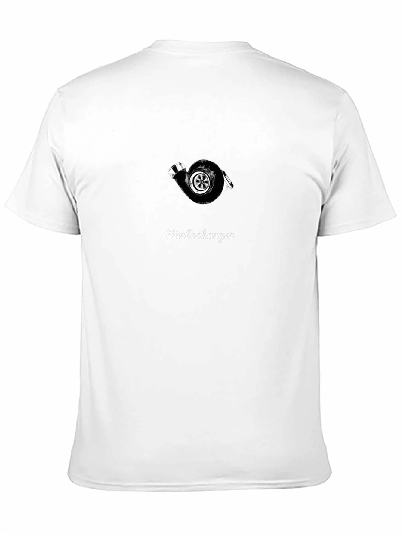 Black Turbocharger T-Shirt - Black Cotton Graphic Tee view 11