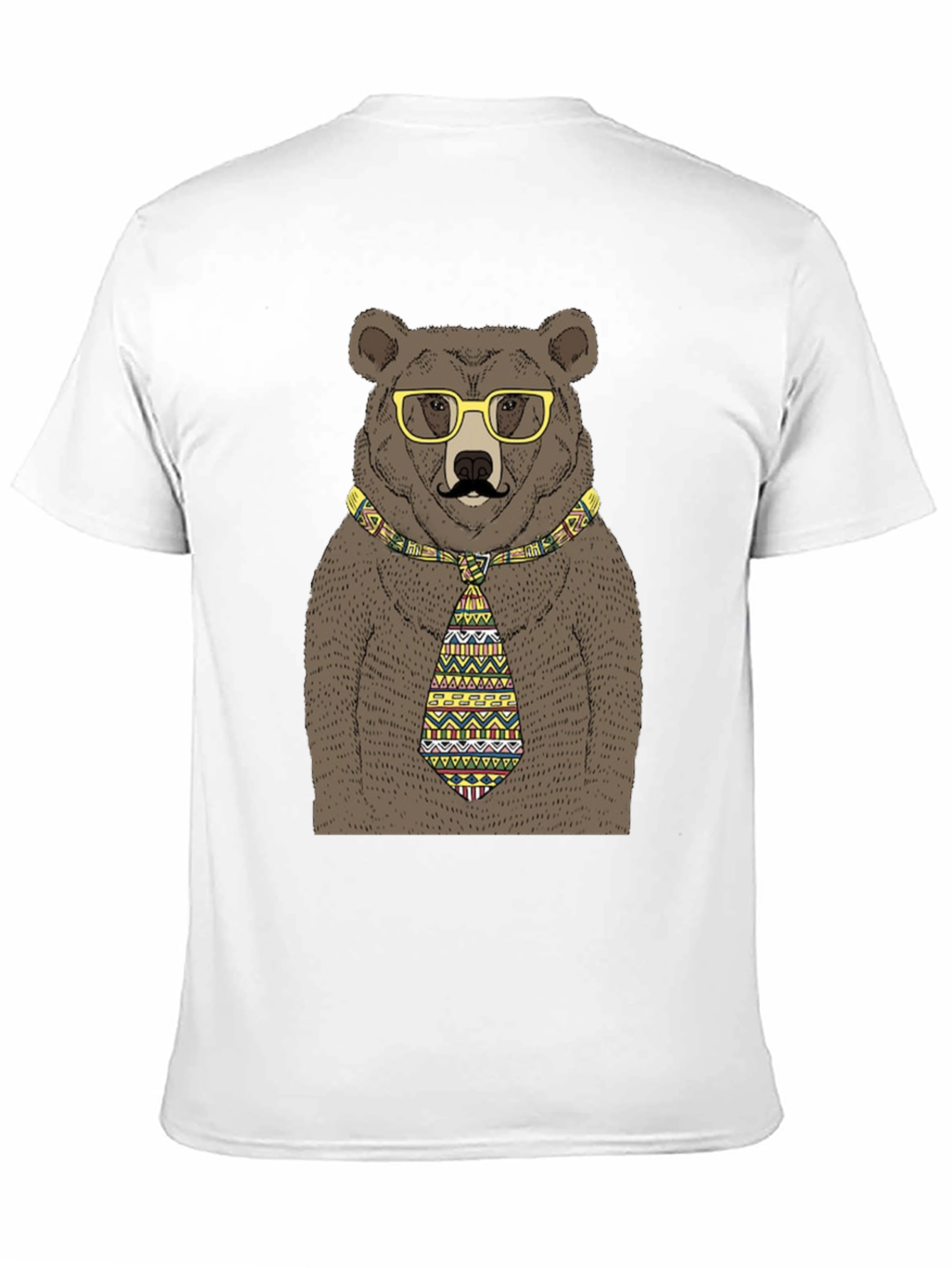 Black Bear with Glasses and Tie T-Shirt view 11