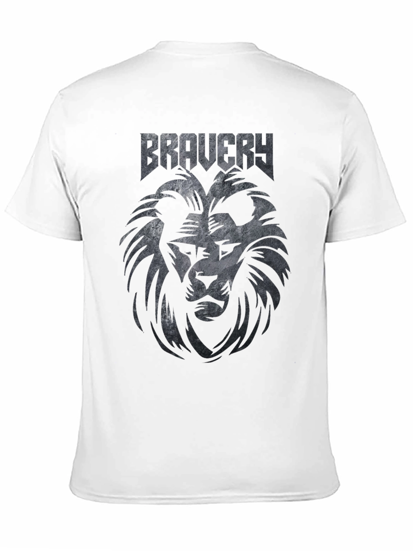 Black Bravery Lion Graphic T-Shirt - Black Cotton Tee view 11