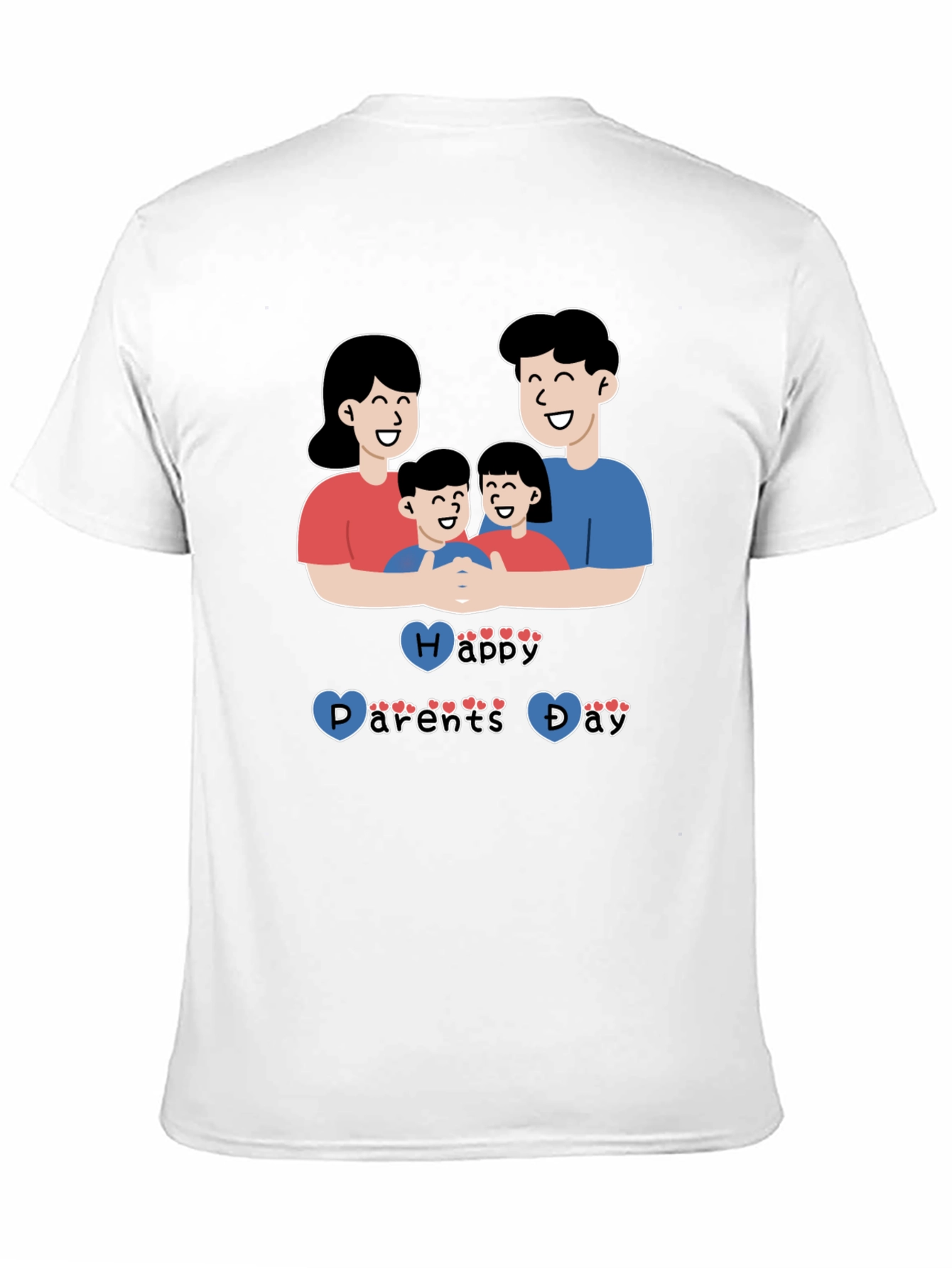 Black Happy Parents Day Graphic T-Shirt, Black view 11