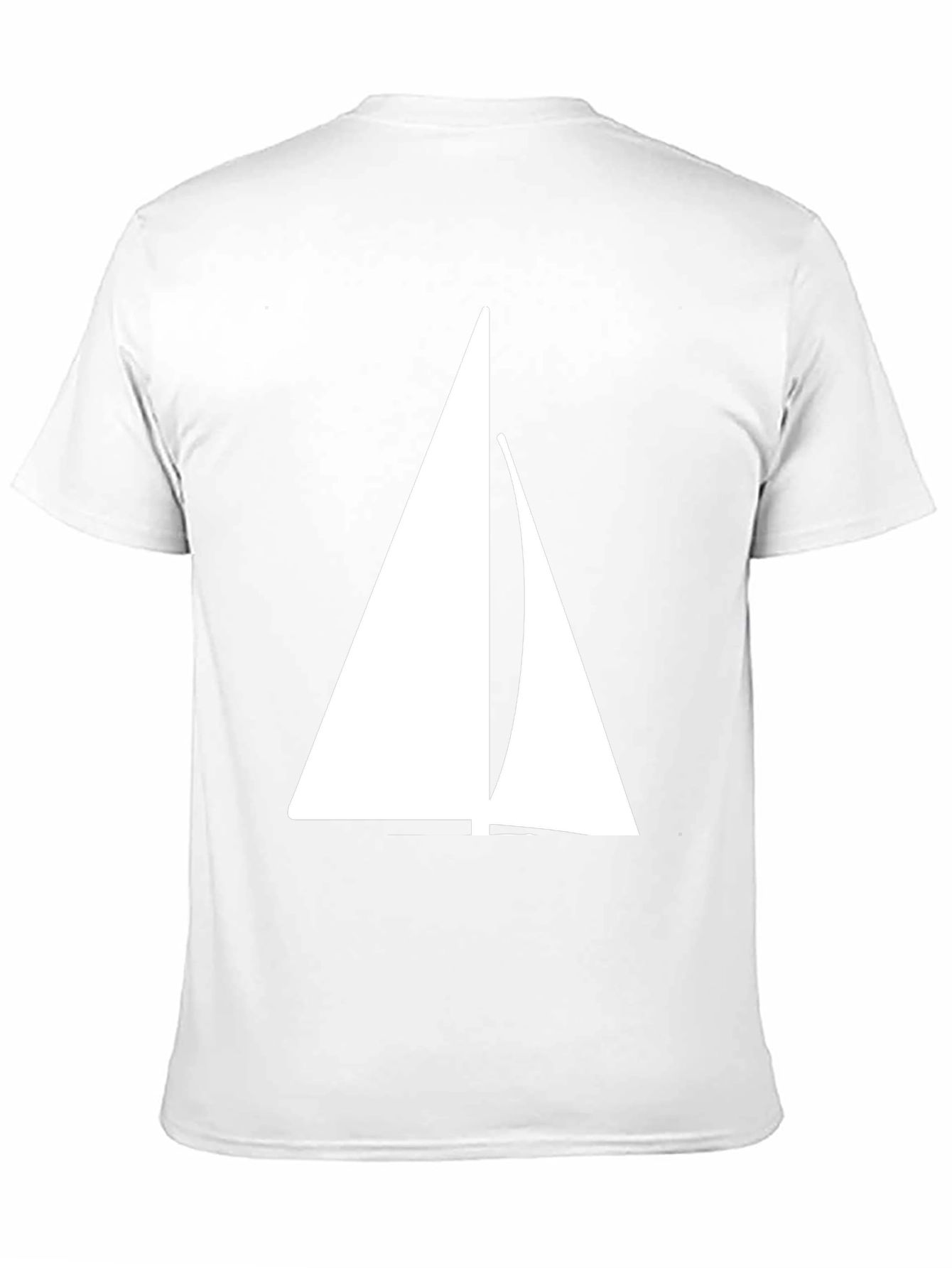 Black Sailing T-Shirt - Black Cotton Blend with Sailboat Graphic view 11