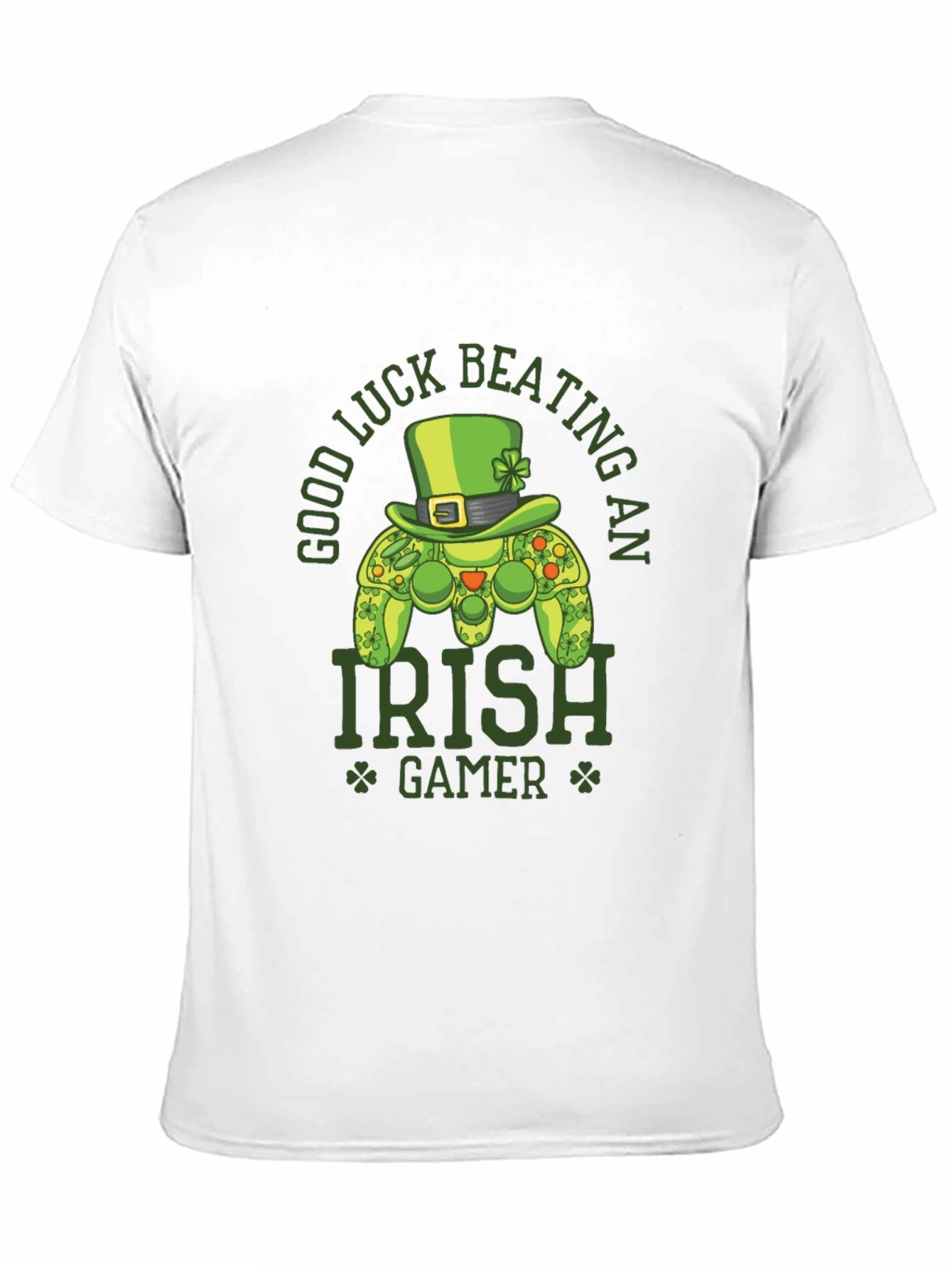Black Irish Gamer T-Shirt - Good Luck Beating An Irish Gamer view 11