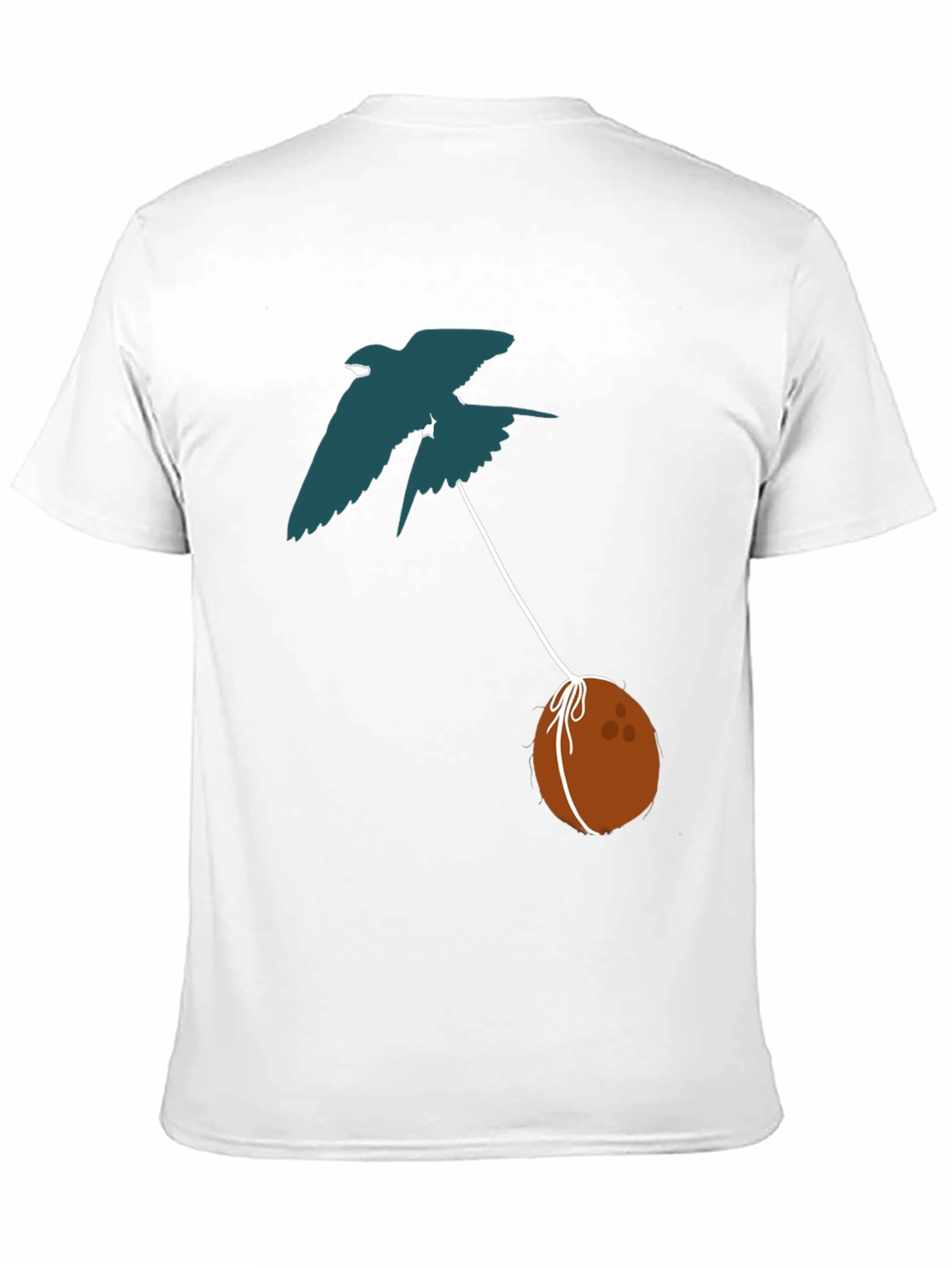 Black Swallow Carrying Coconut T-Shirt - Black view 11