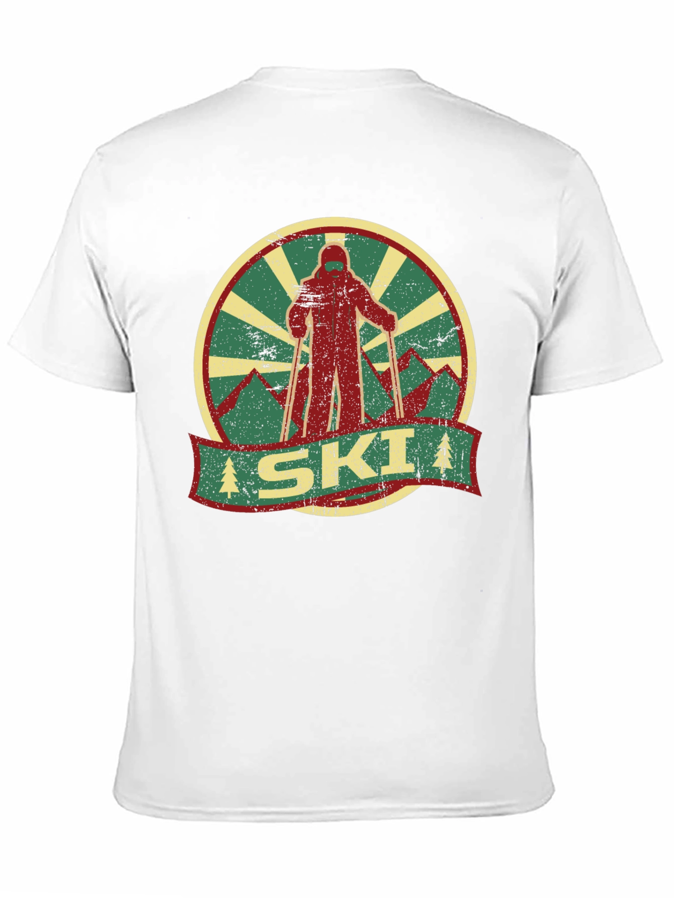 Black Vintage Ski Graphic Tee - Retro Winter Sports T-Shirt view 11