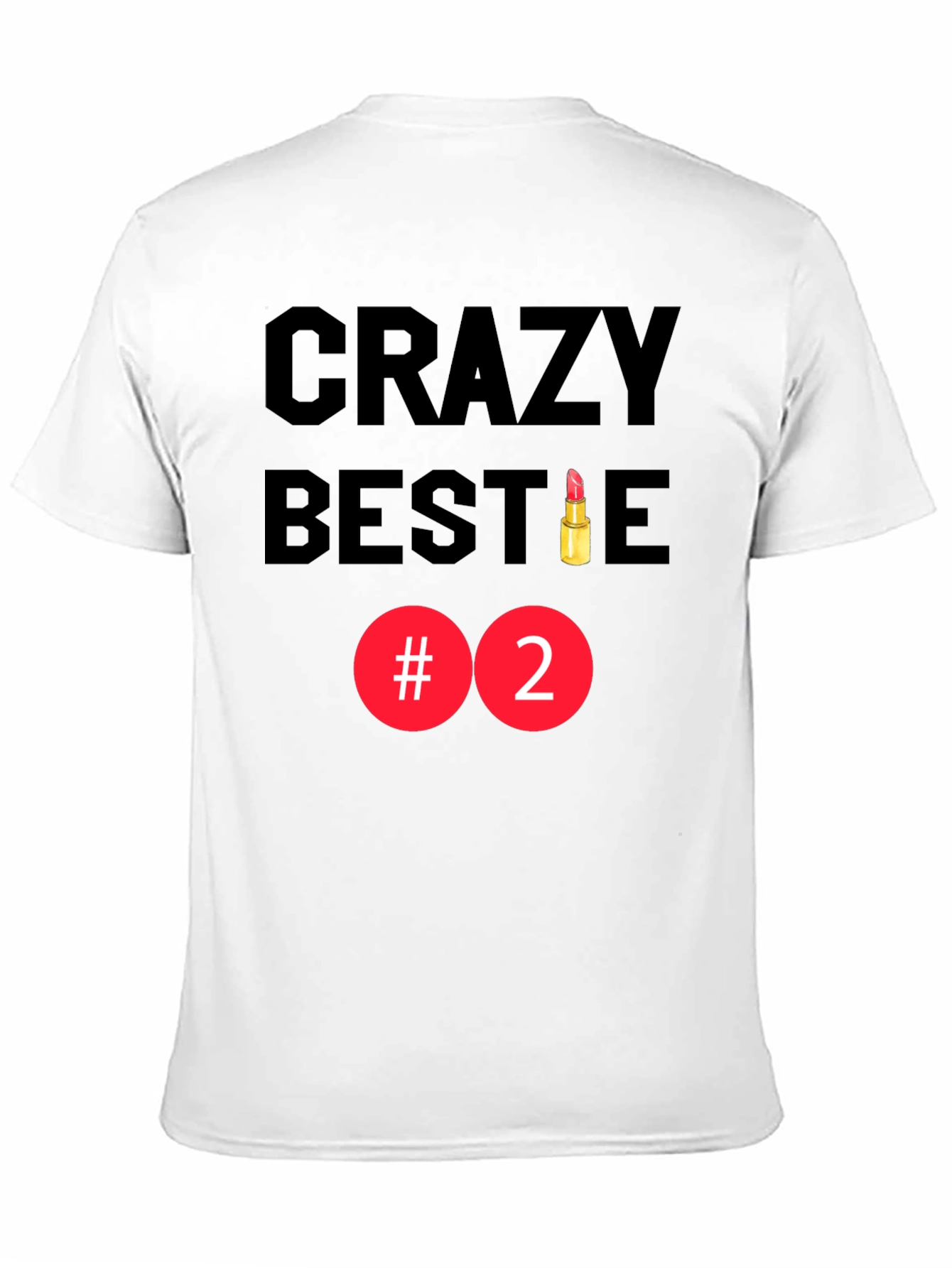 Black Crazy Bestie #2 Black Graphic Tee view 11