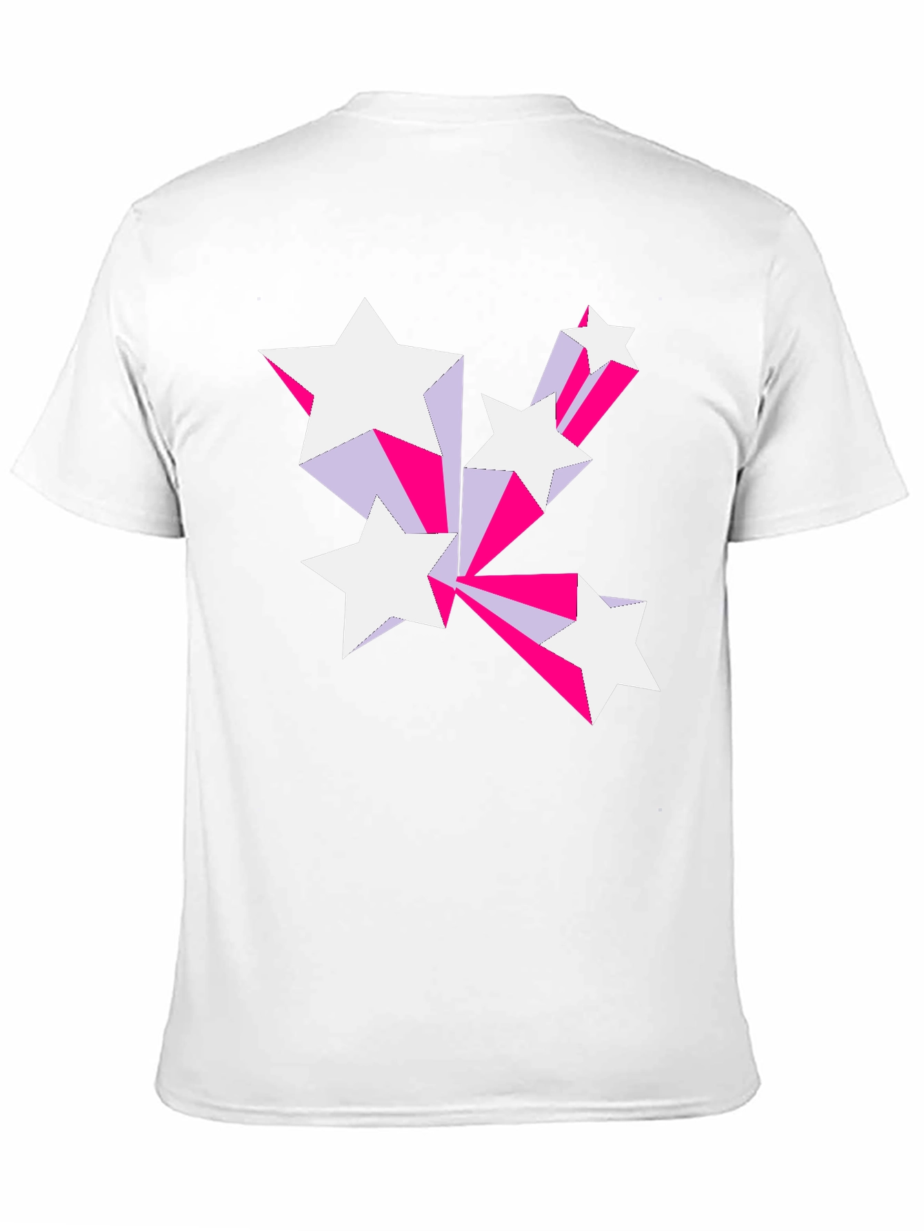 Black Retro Star Burst Graphic Tee - Black Cotton Blend view 11