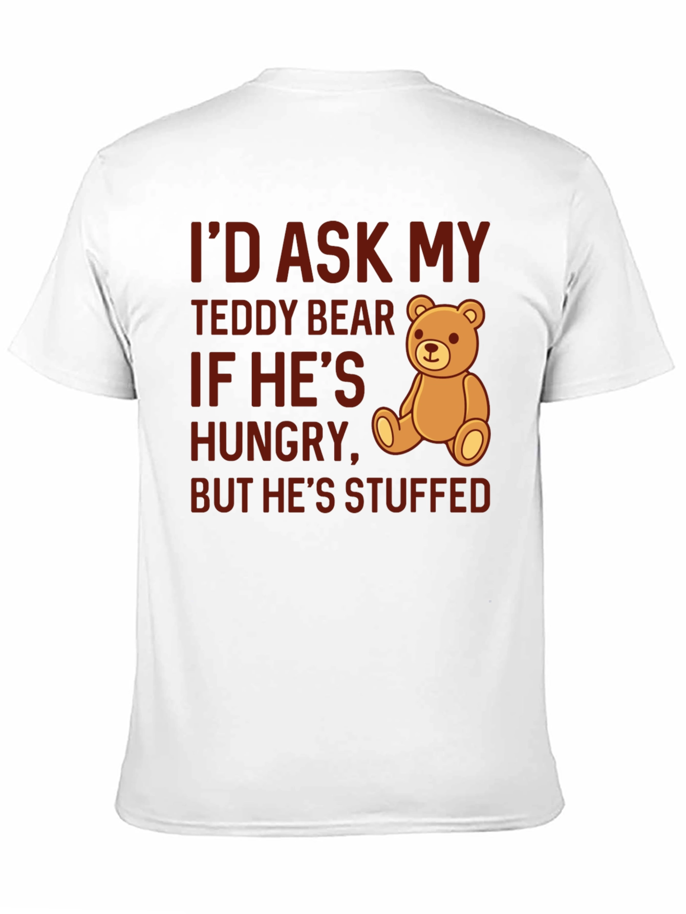 Black Funny Teddy Bear Stuffed T-Shirt view 11