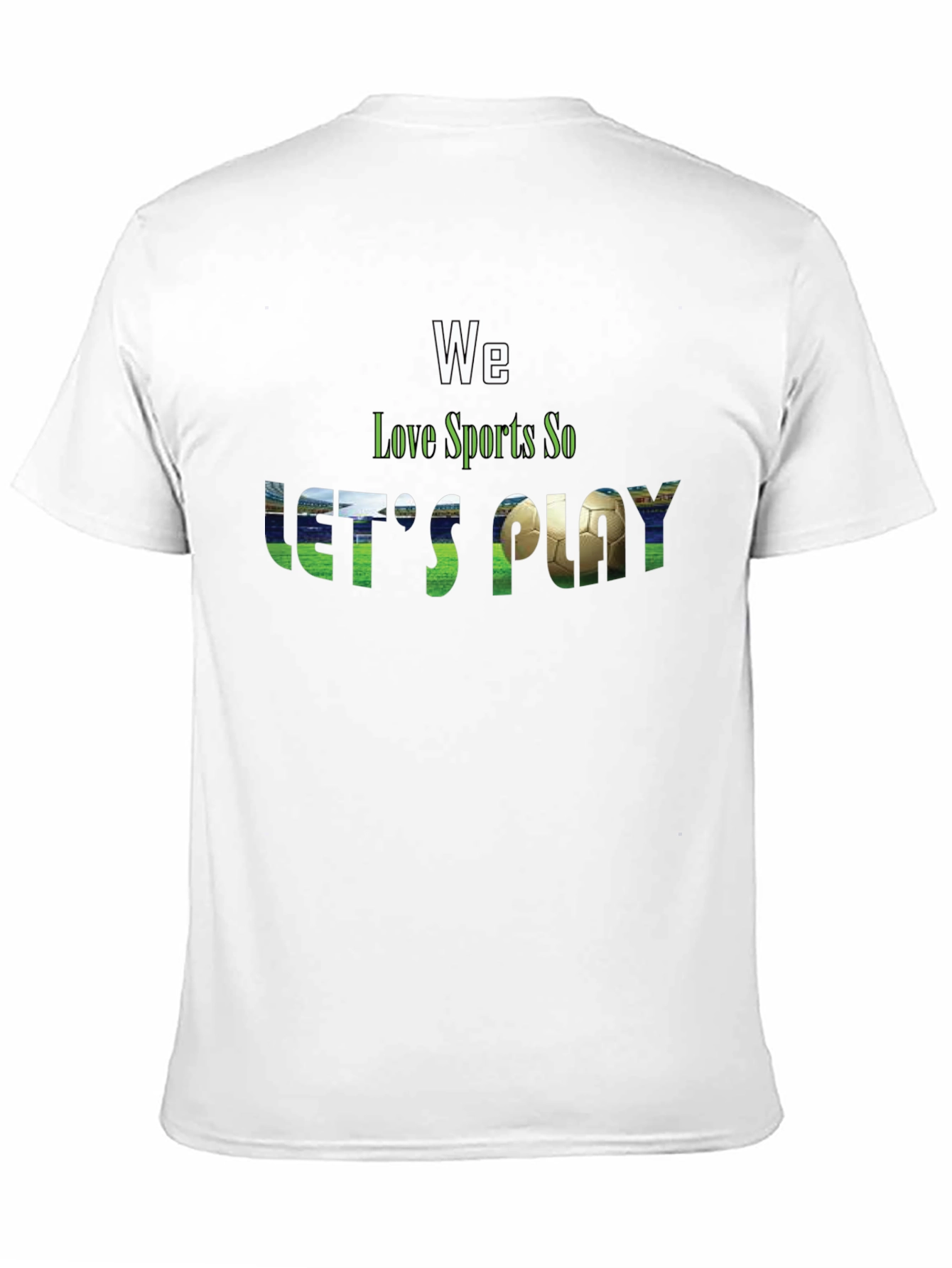 Black We Love Sports T-Shirt view 11