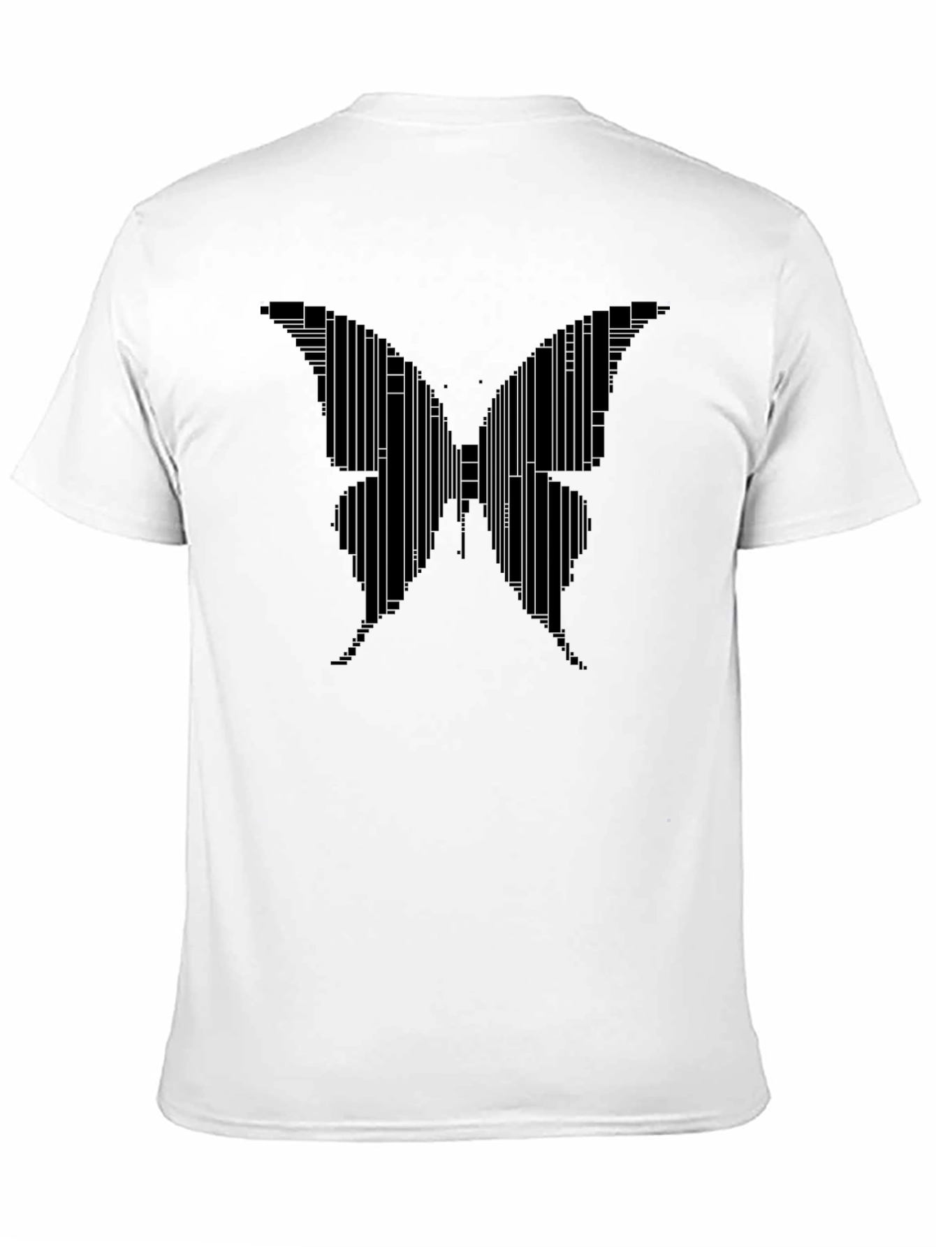 Black Butterfly Graphic Men's Black T-Shirt view 11