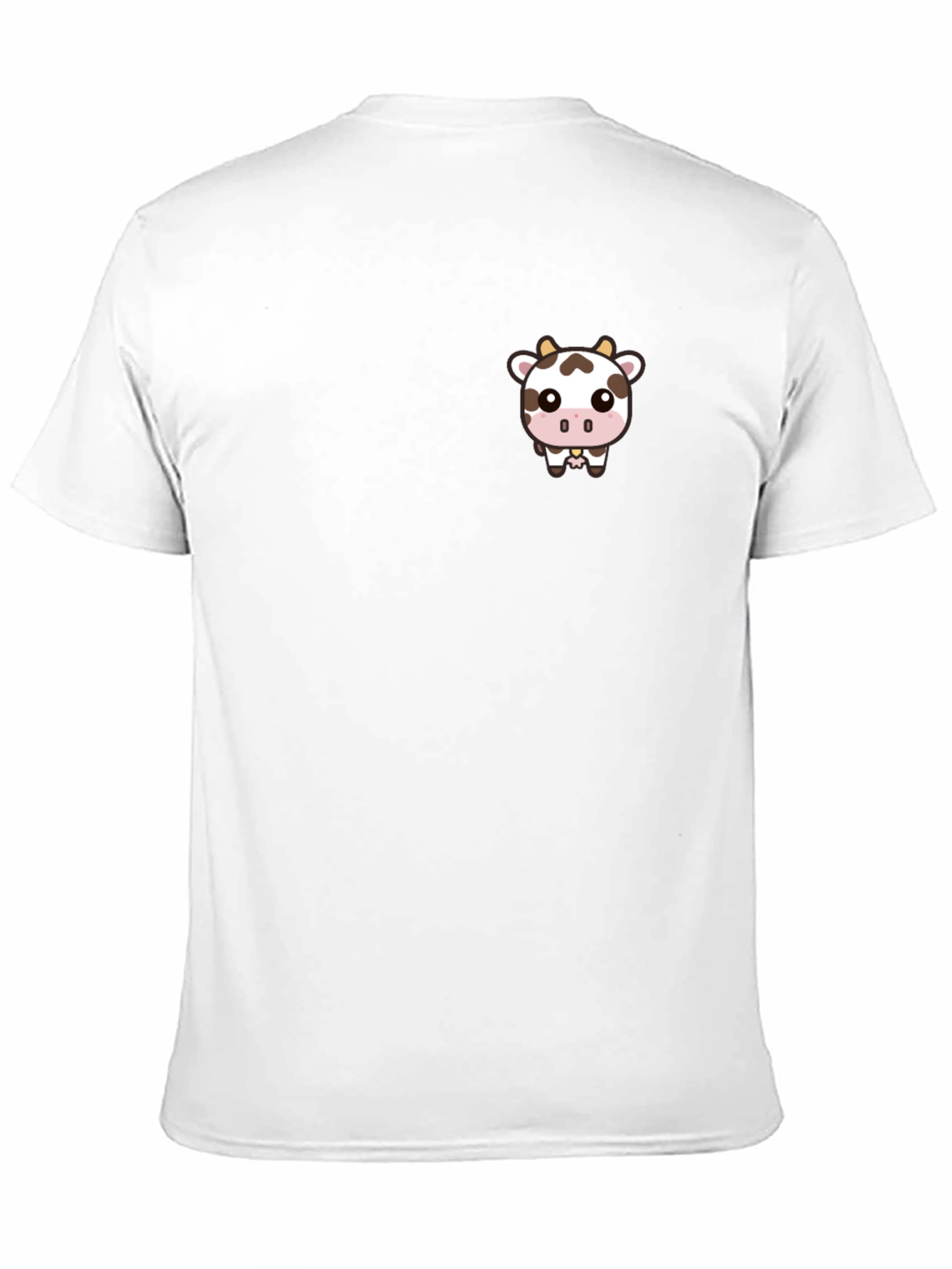 Black Cute Cow Graphic Tee - Black Cotton Blend view 11