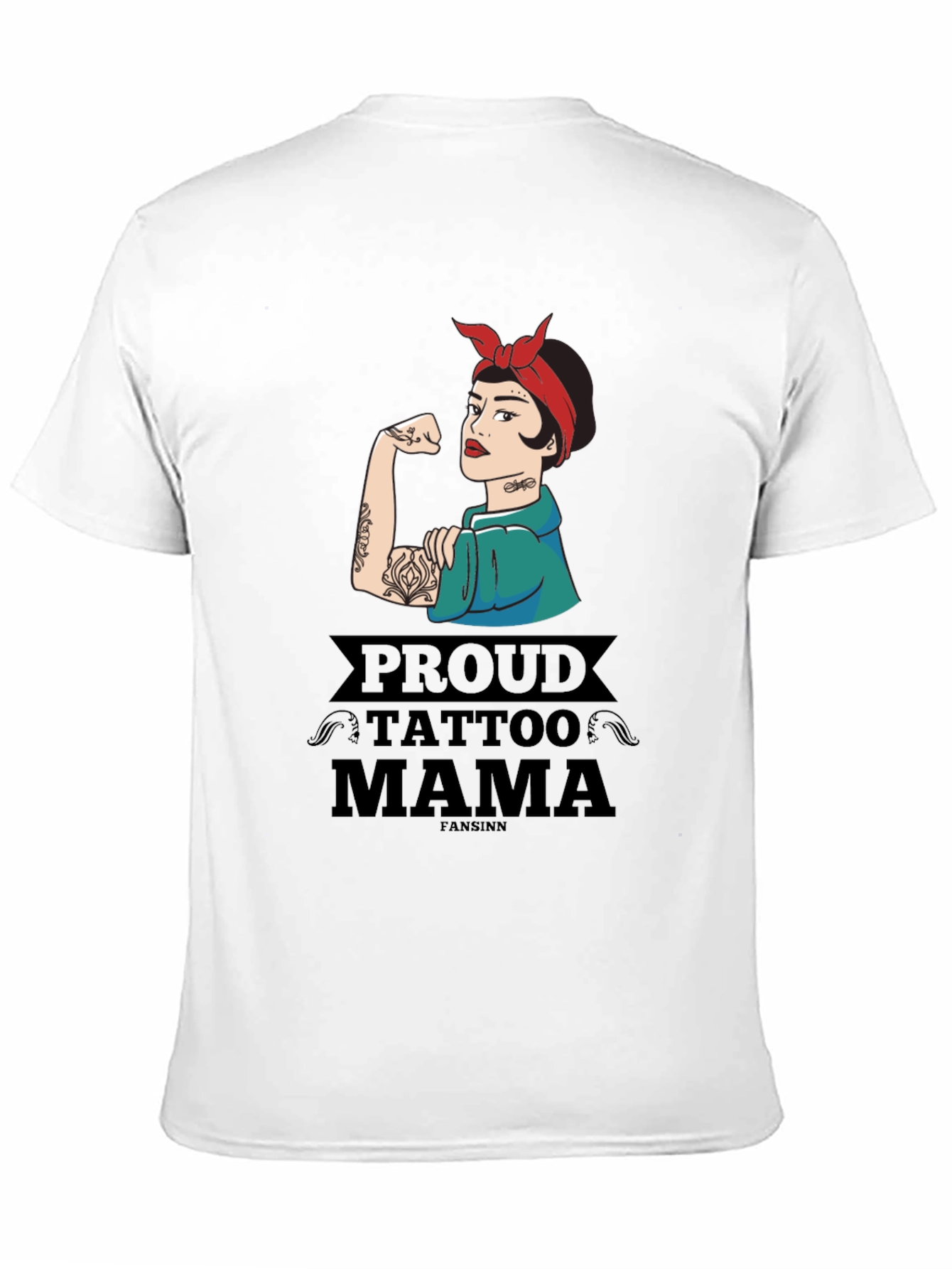 Black Proud Tattoo Mama Graphic T-Shirt view 11