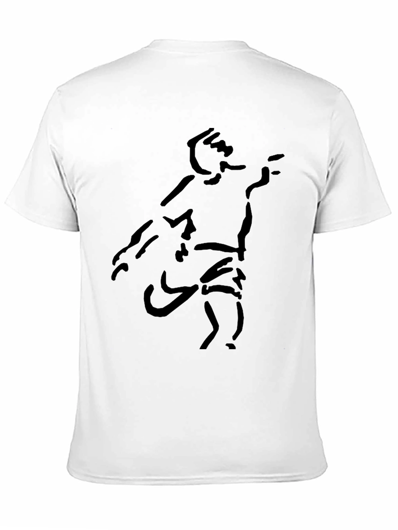 Black Abstract Figure Black Tee view 11