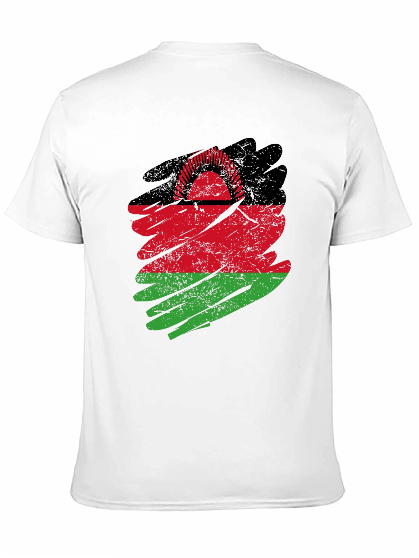 Black Malawi Flag T-Shirt: Distressed Graphic Tee view 11