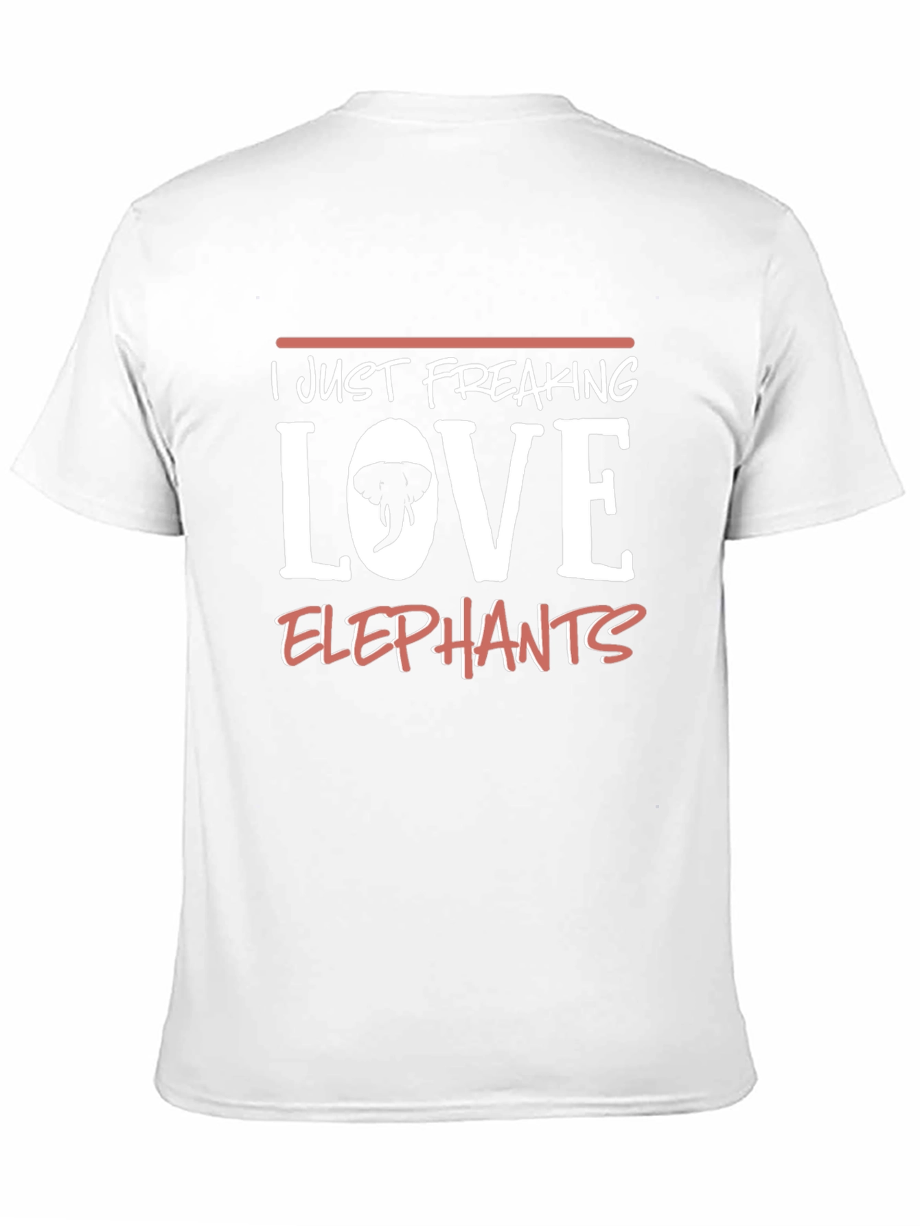 Black I Just Freaking Love Elephants Black T-Shirt view 11
