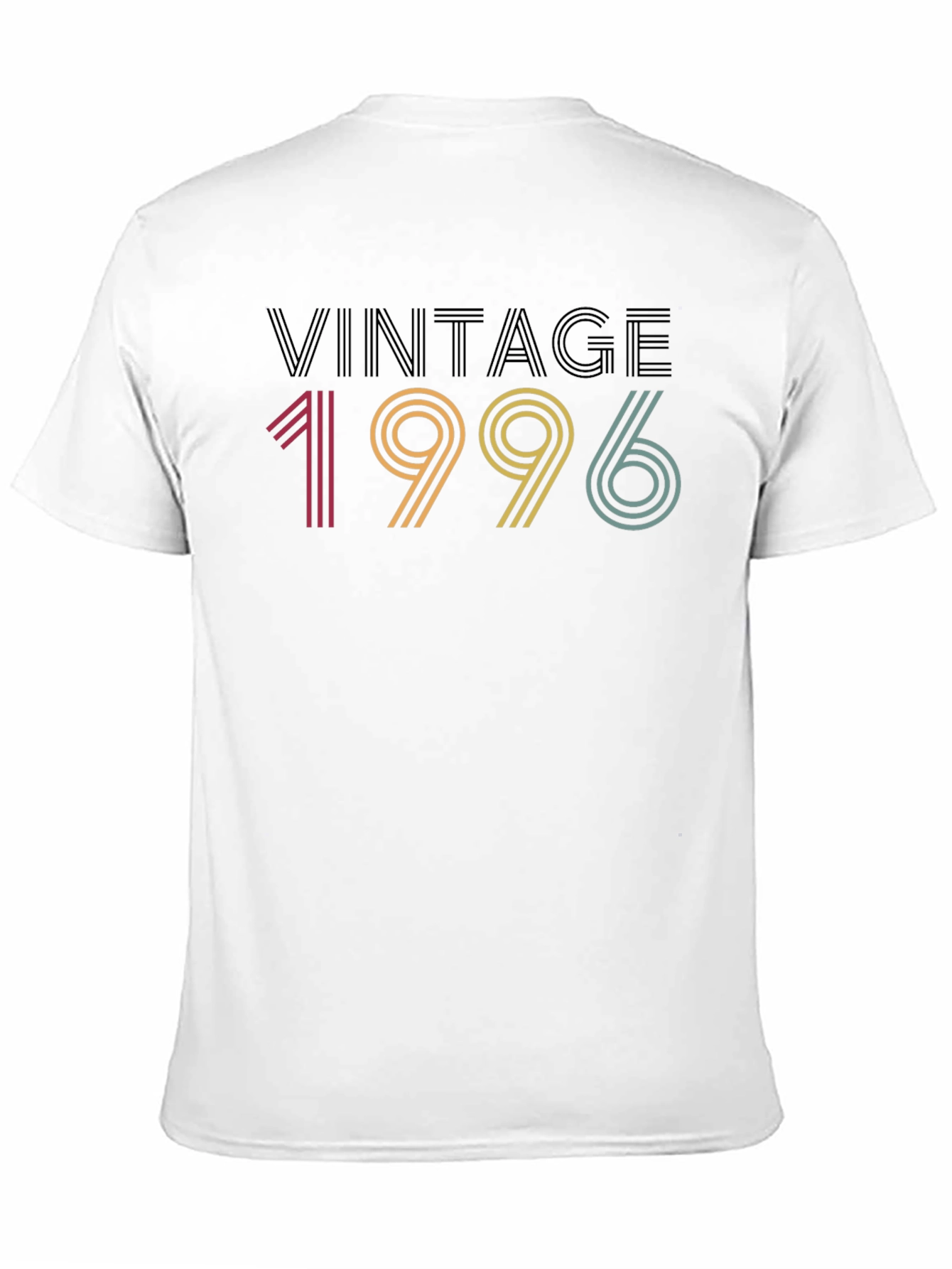 Black Vintage 1996 Graphic Tee - Retro Birthday T-Shirt view 11