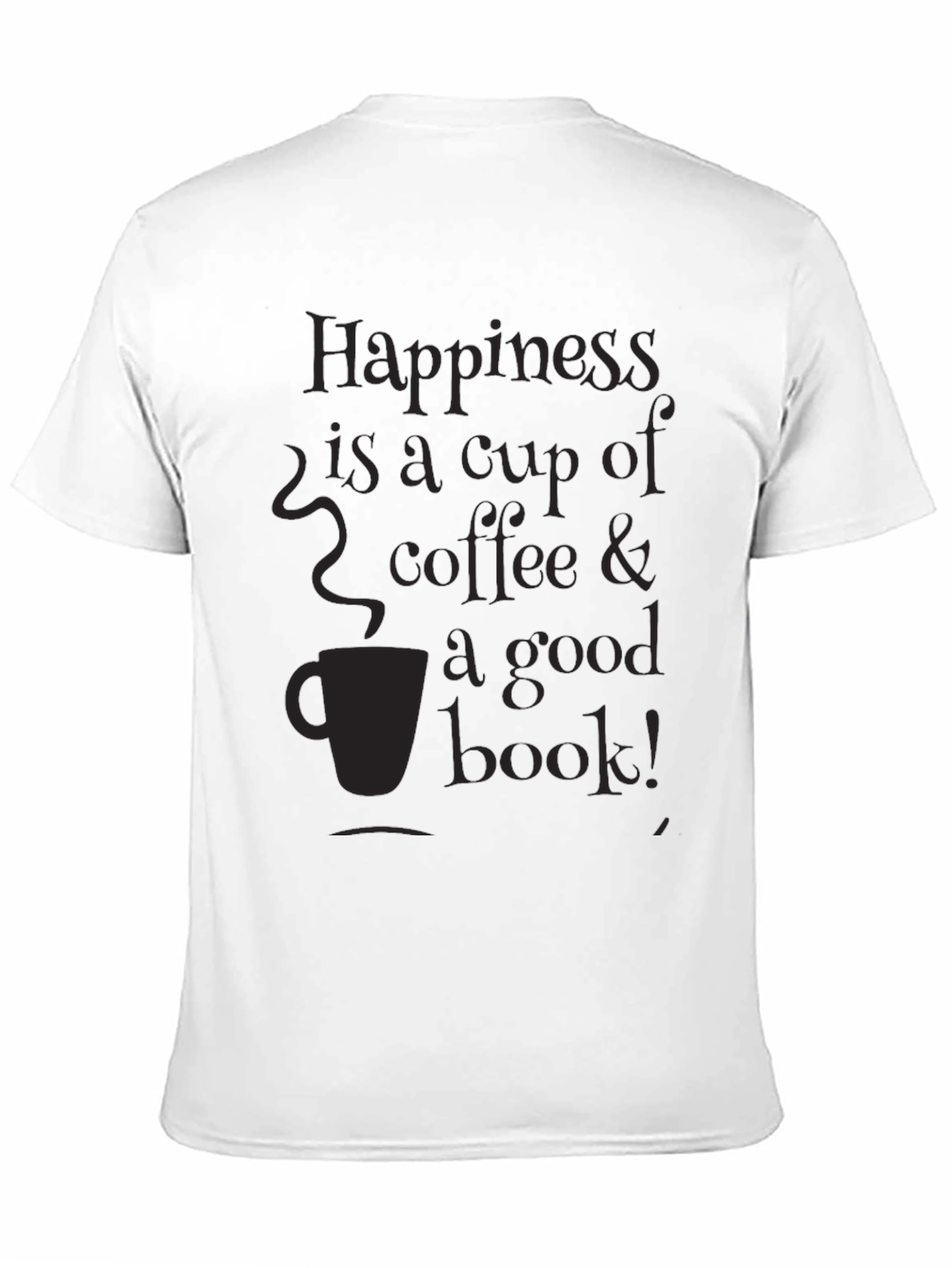 Black Happiness Coffee & Book T-Shirt view 11