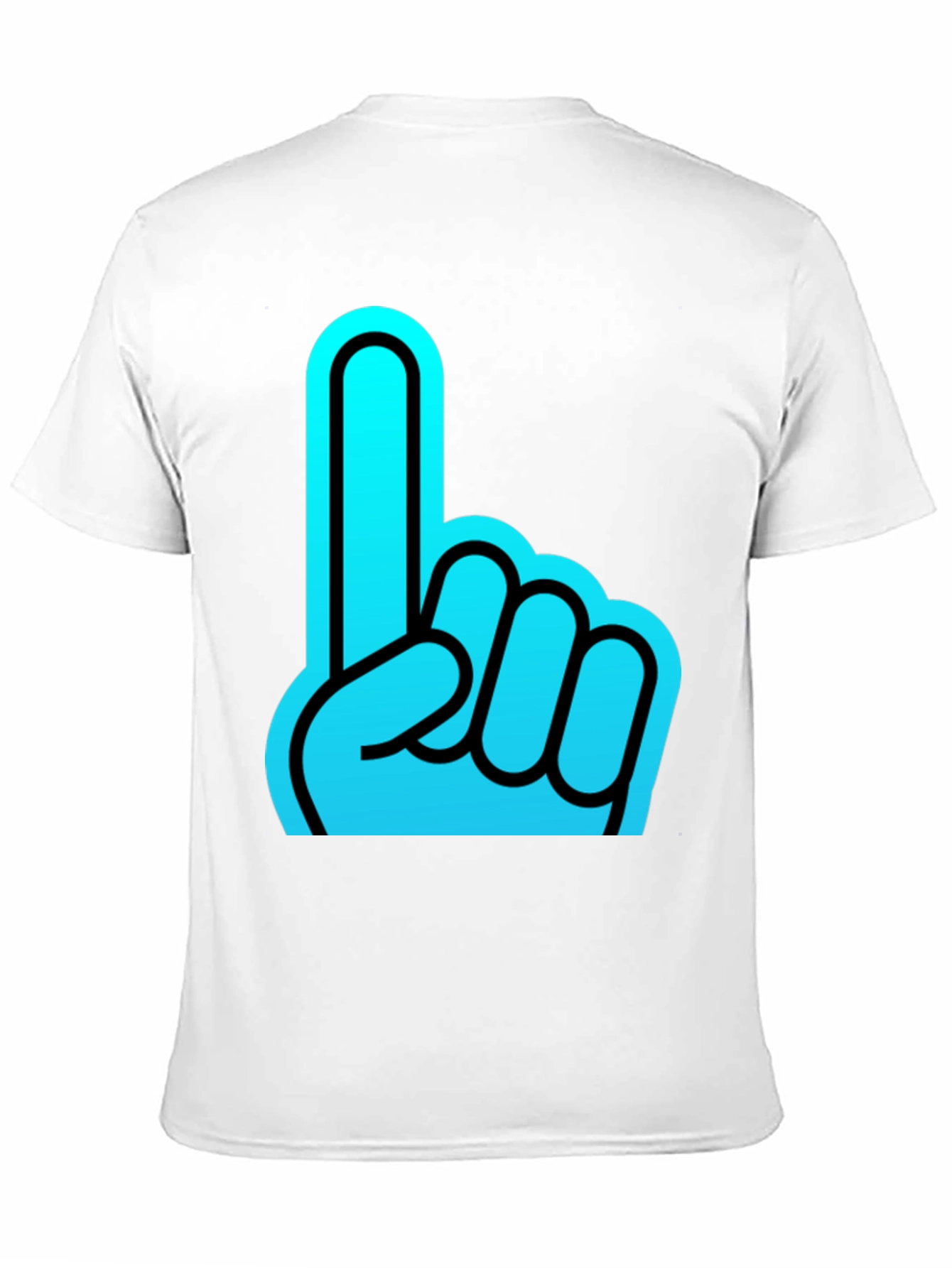 Black Foam Finger Graphic Black T-Shirt view 11