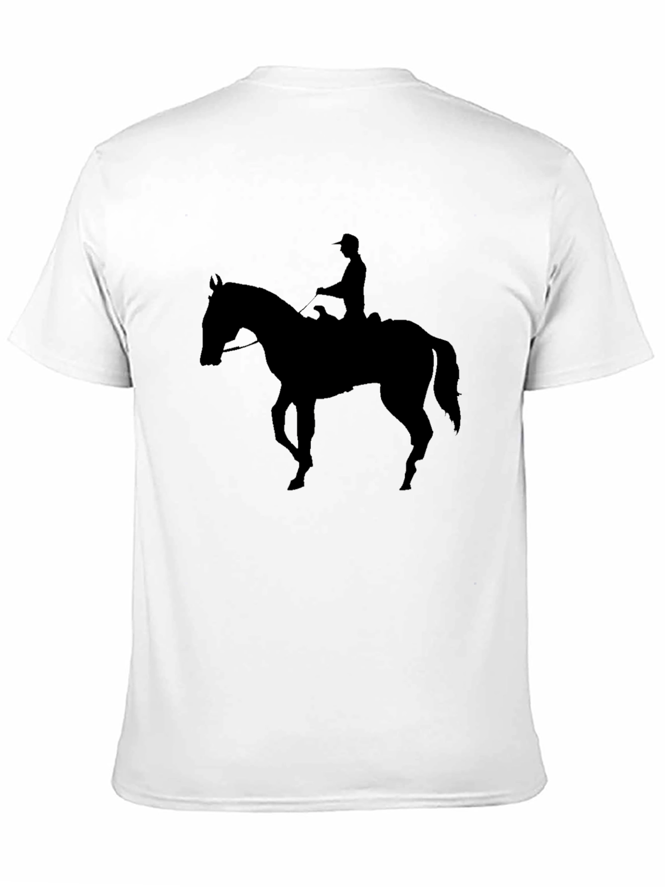 Black Black Horse Rider Silhouette T-Shirt view 11