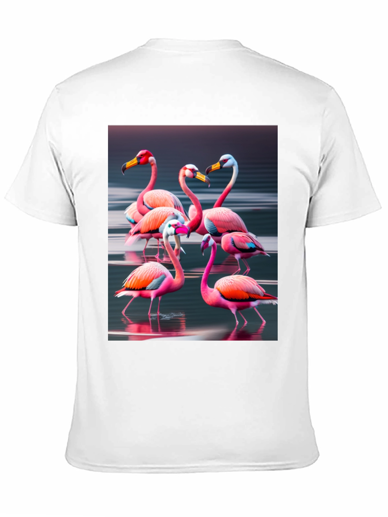 Black Flamingo Flock Graphic Tee - Black Cotton view 11