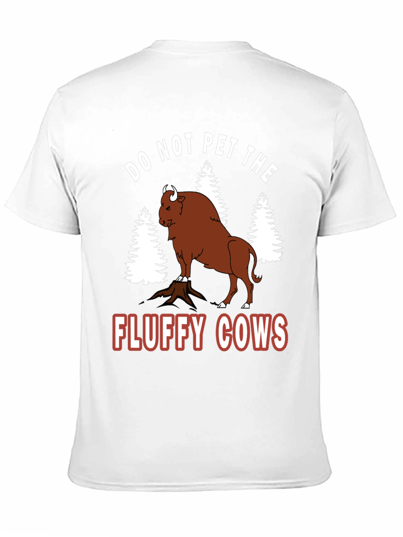 Black Do Not Pet the Fluffy Cows Bison Graphic Tee view 11