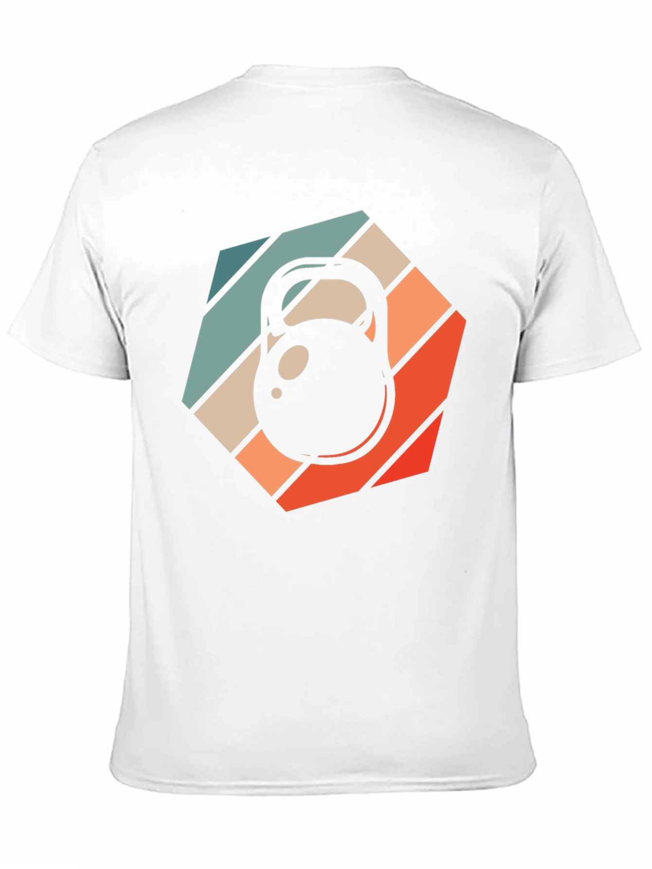 Black Retro Kettlebell Workout T-Shirt view 11