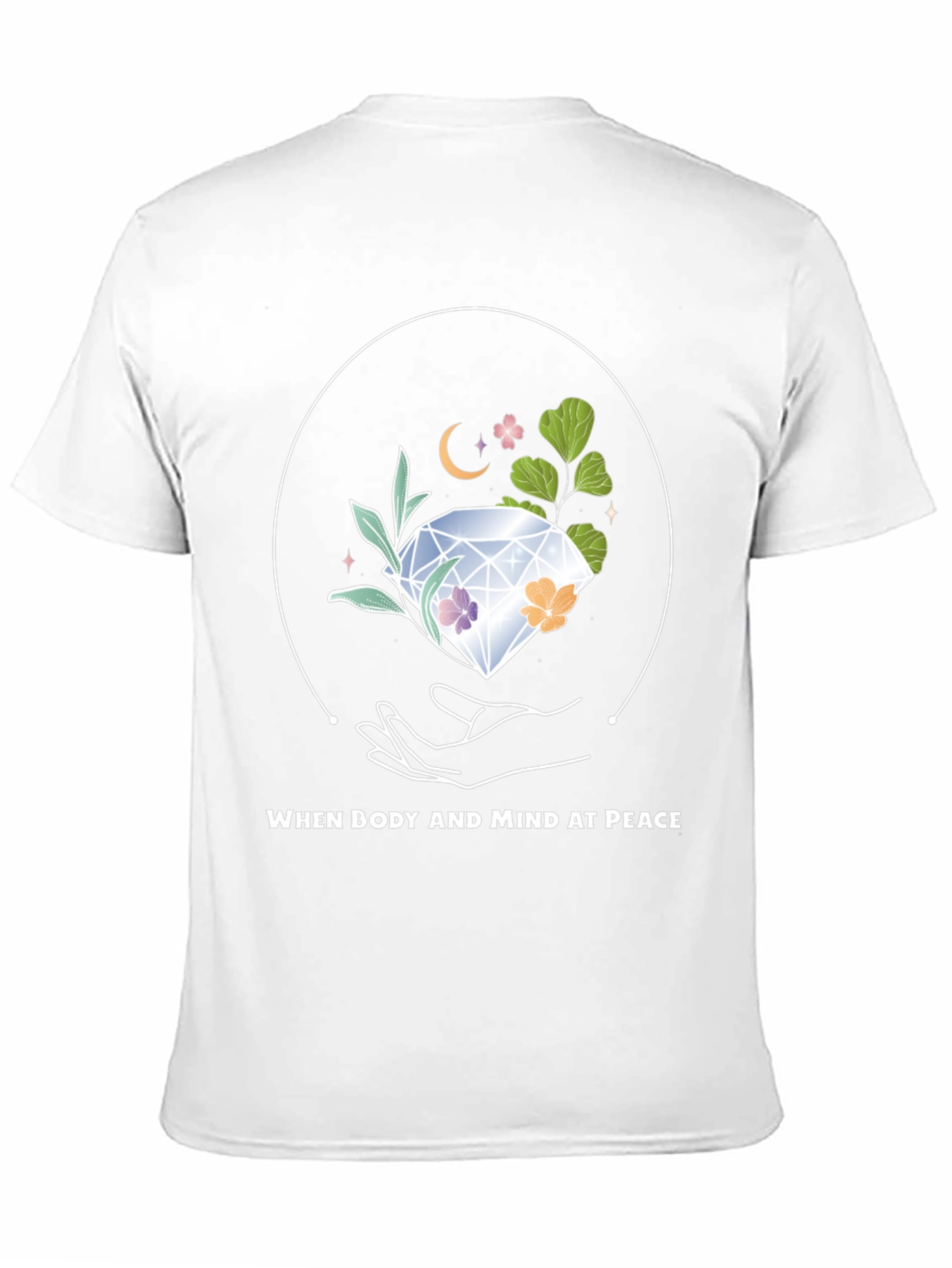 Black Peaceful Mind T-Shirt: Body and Mind at Peace Design view 11