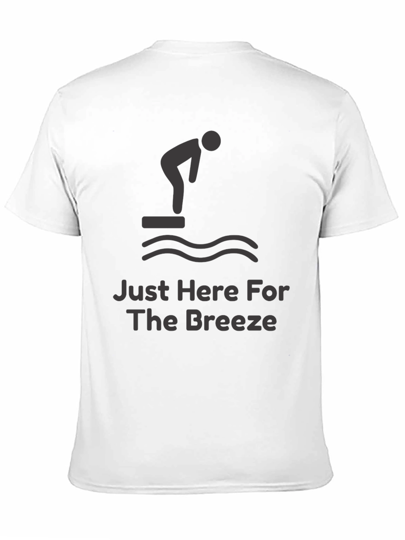 Black Just Here For The Breeze Funny Diver T-Shirt view 11