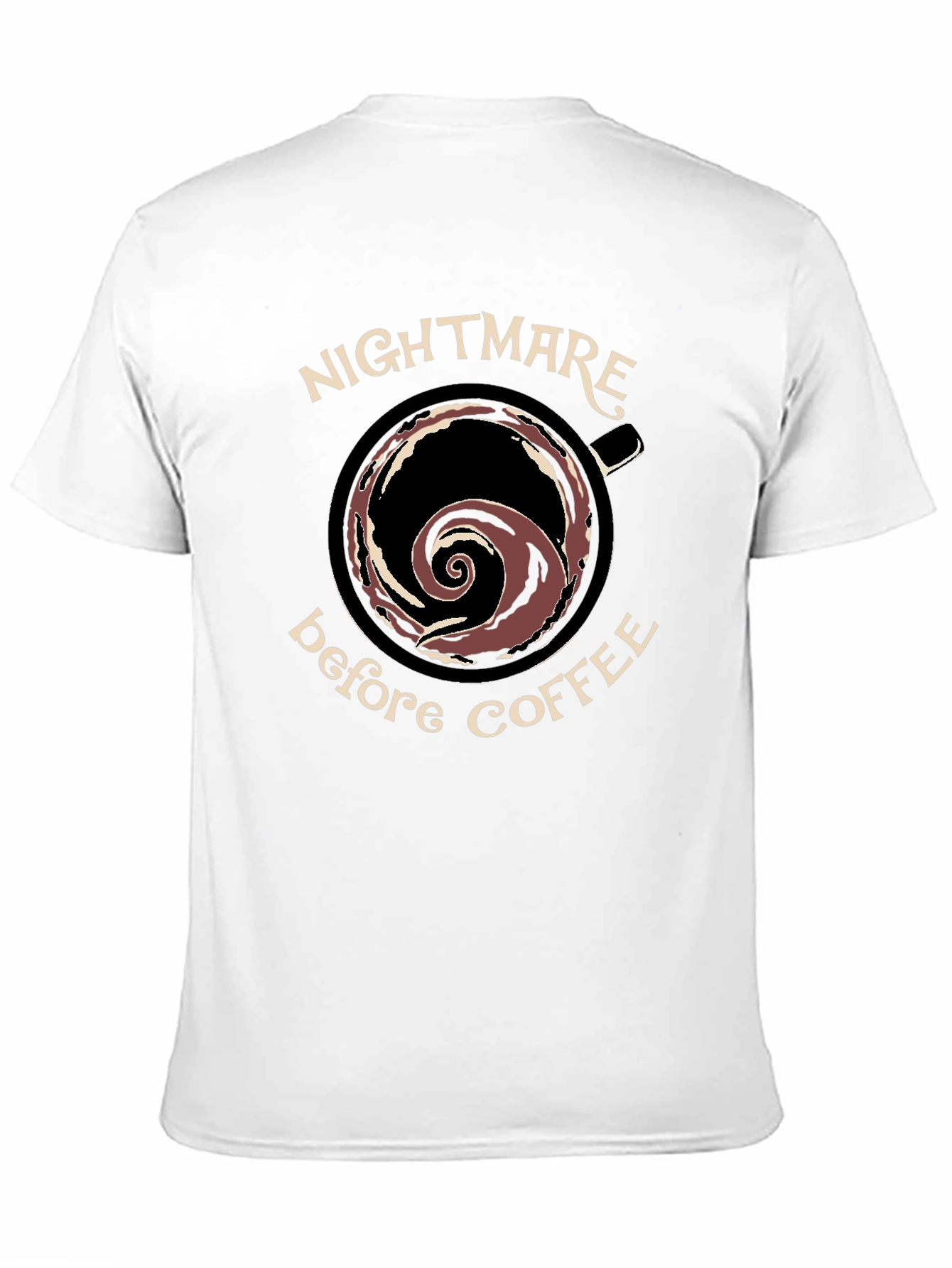 Black Nightmare Before Coffee Black Graphic T-Shirt view 11