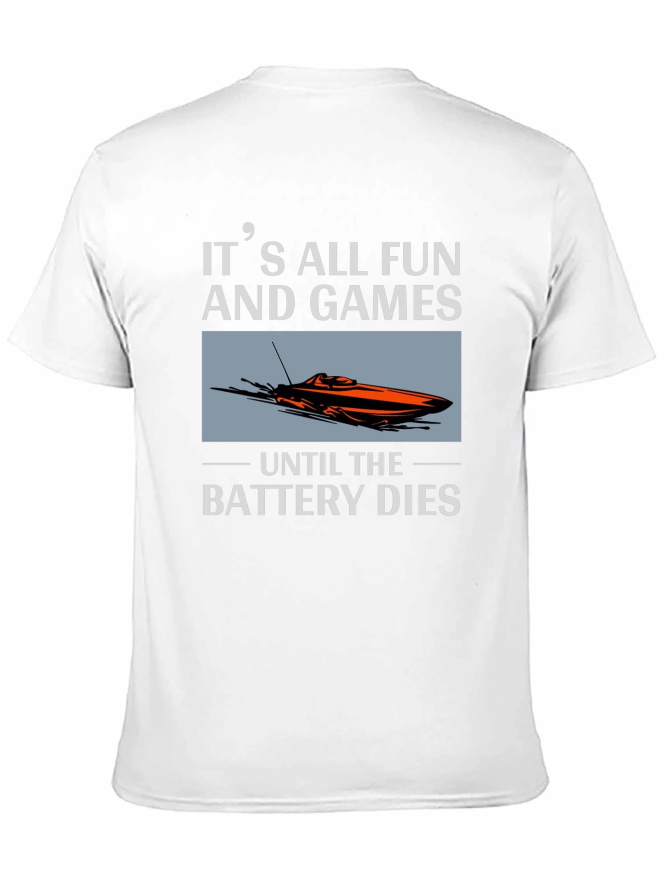 Black It's All Fun and Games Until The Battery Dies T-Shirt view 11