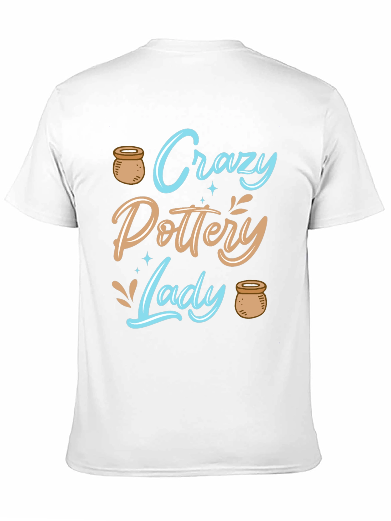 Black Crazy Pottery Lady T-Shirt view 11