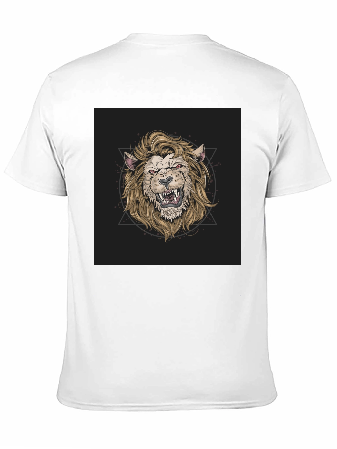 Black Lion Graphic Print Black T-Shirt view 11
