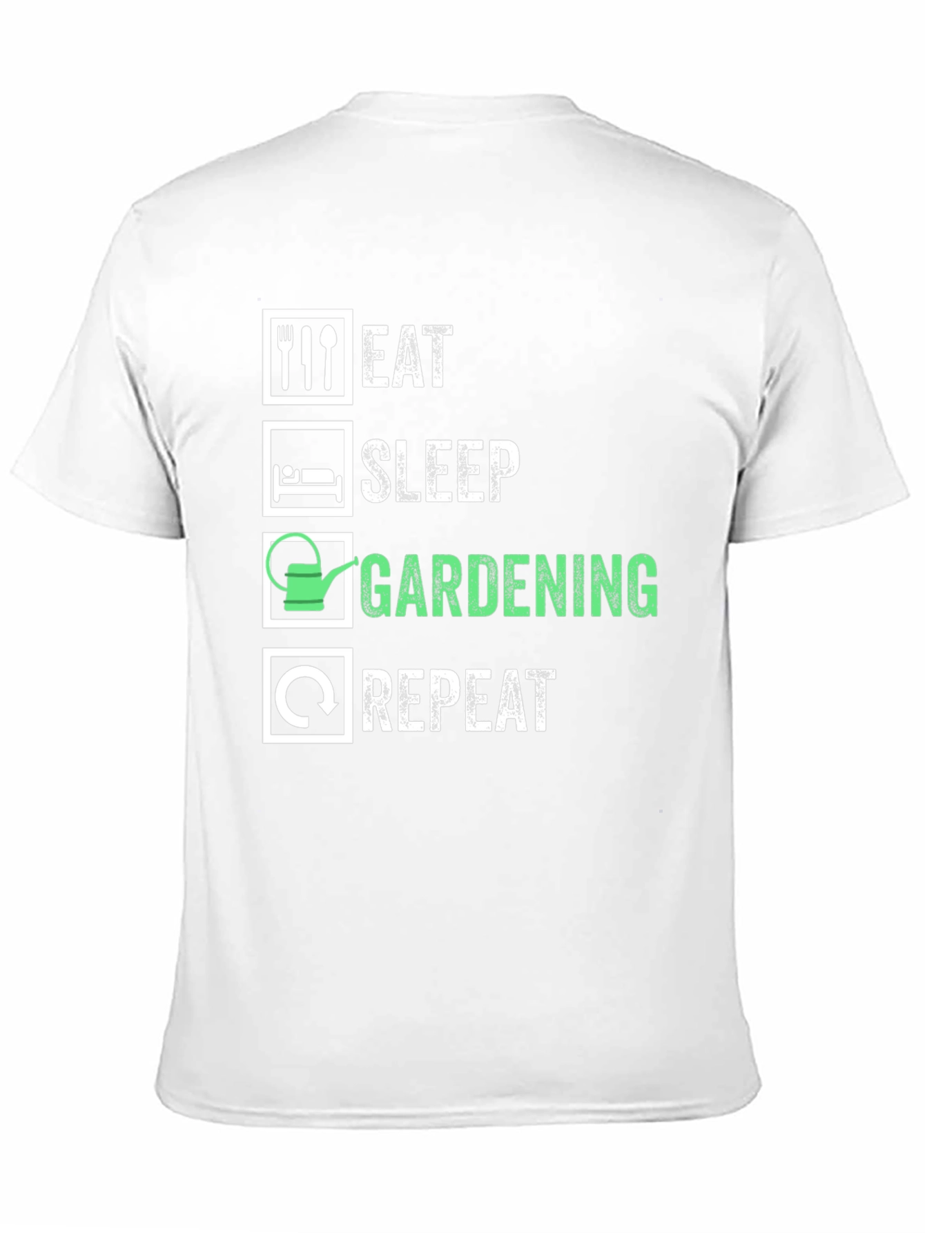 Eat Sleep Gardening Repeat Graphic Tee - Black - 11