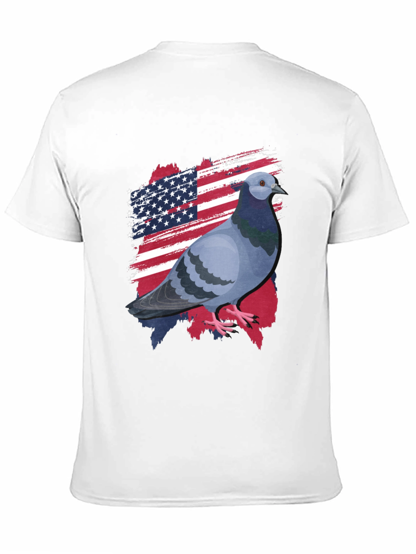 Black Patriotic Pigeon Graphic Tee - American Flag Bird T-Shirt view 11