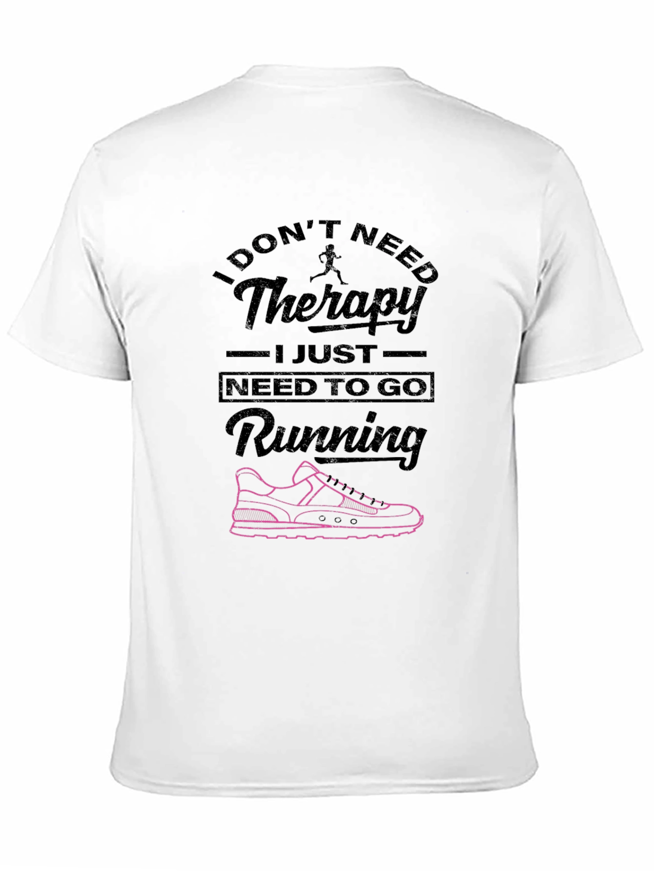 Black Running Therapy Black Graphic Tee view 11