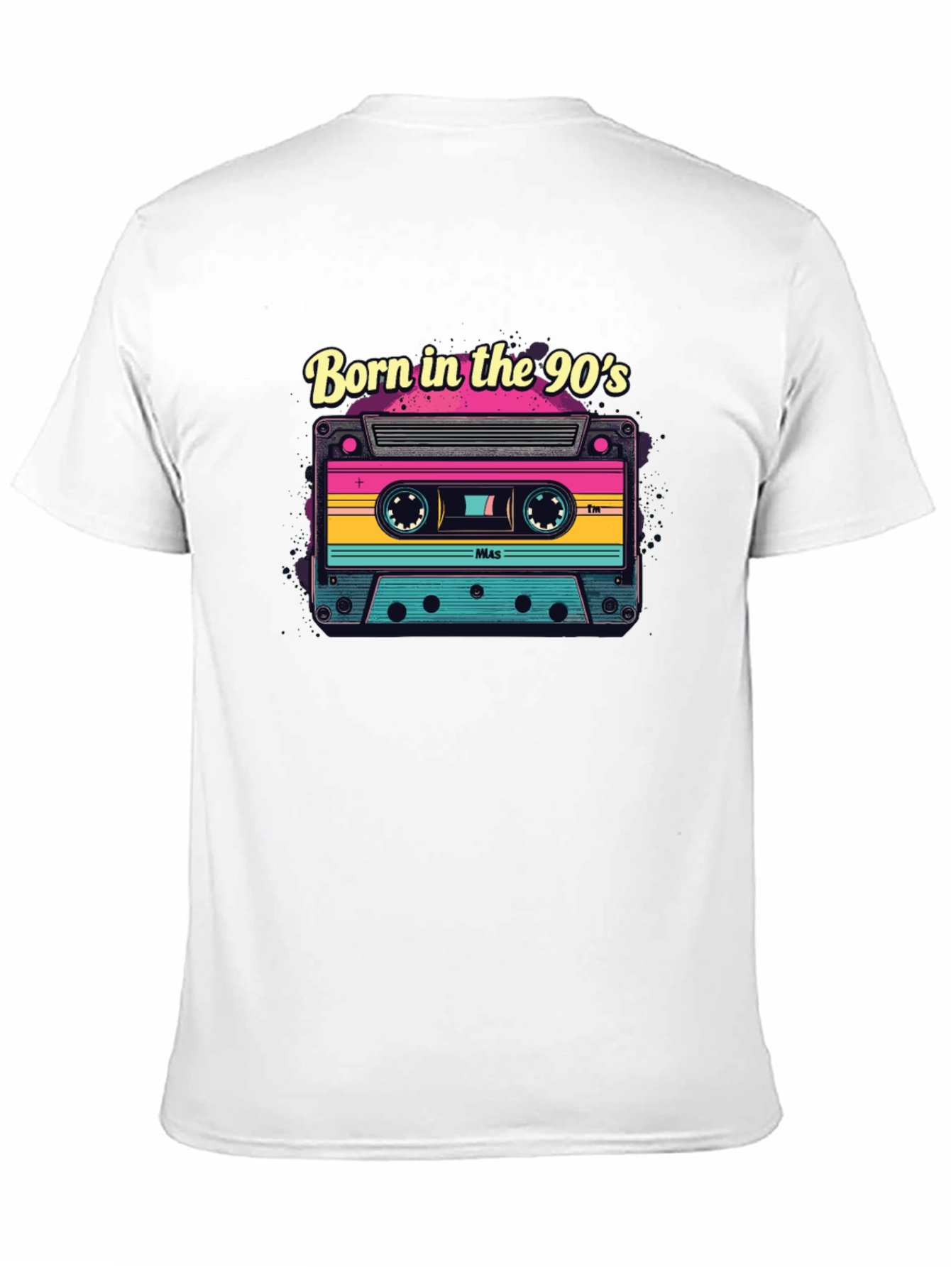 Black Born in the 90s Retro Cassette Tape T-Shirt view 11