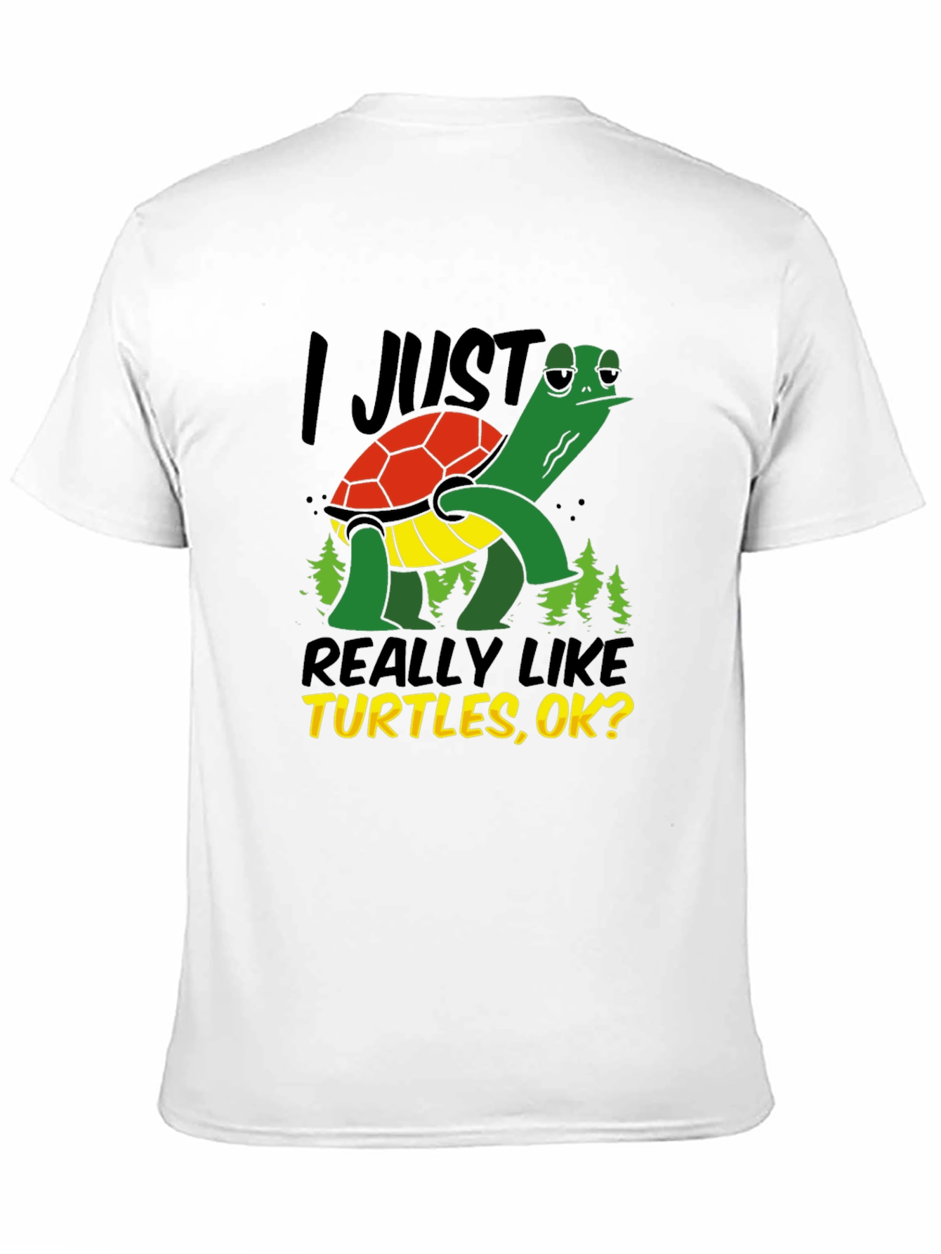 Black I Just Really Like Turtles Graphic Tee view 11