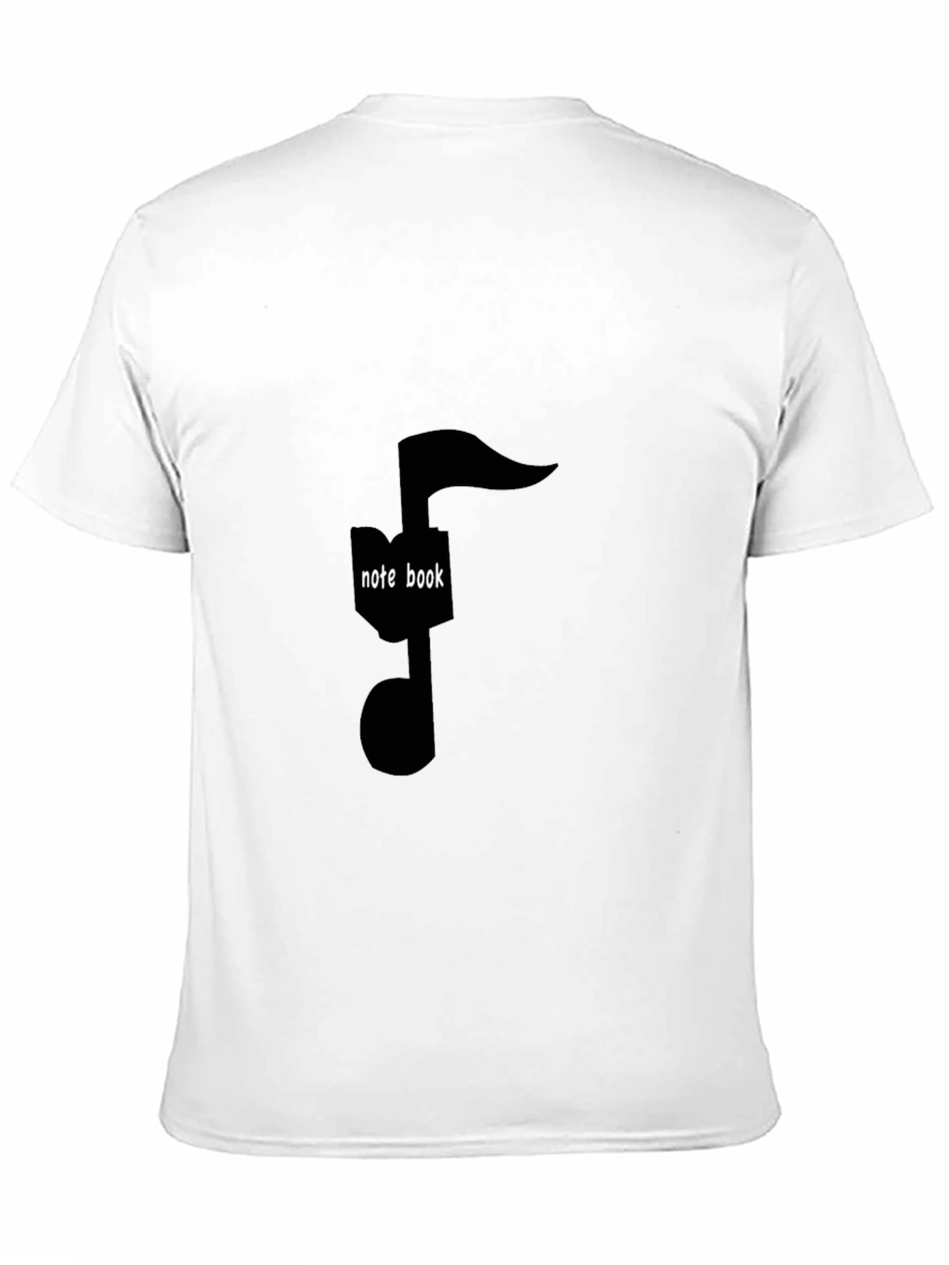 Black Musical Note 'Notebook' Graphic Tee - Stylish Black T-Shirt view 11