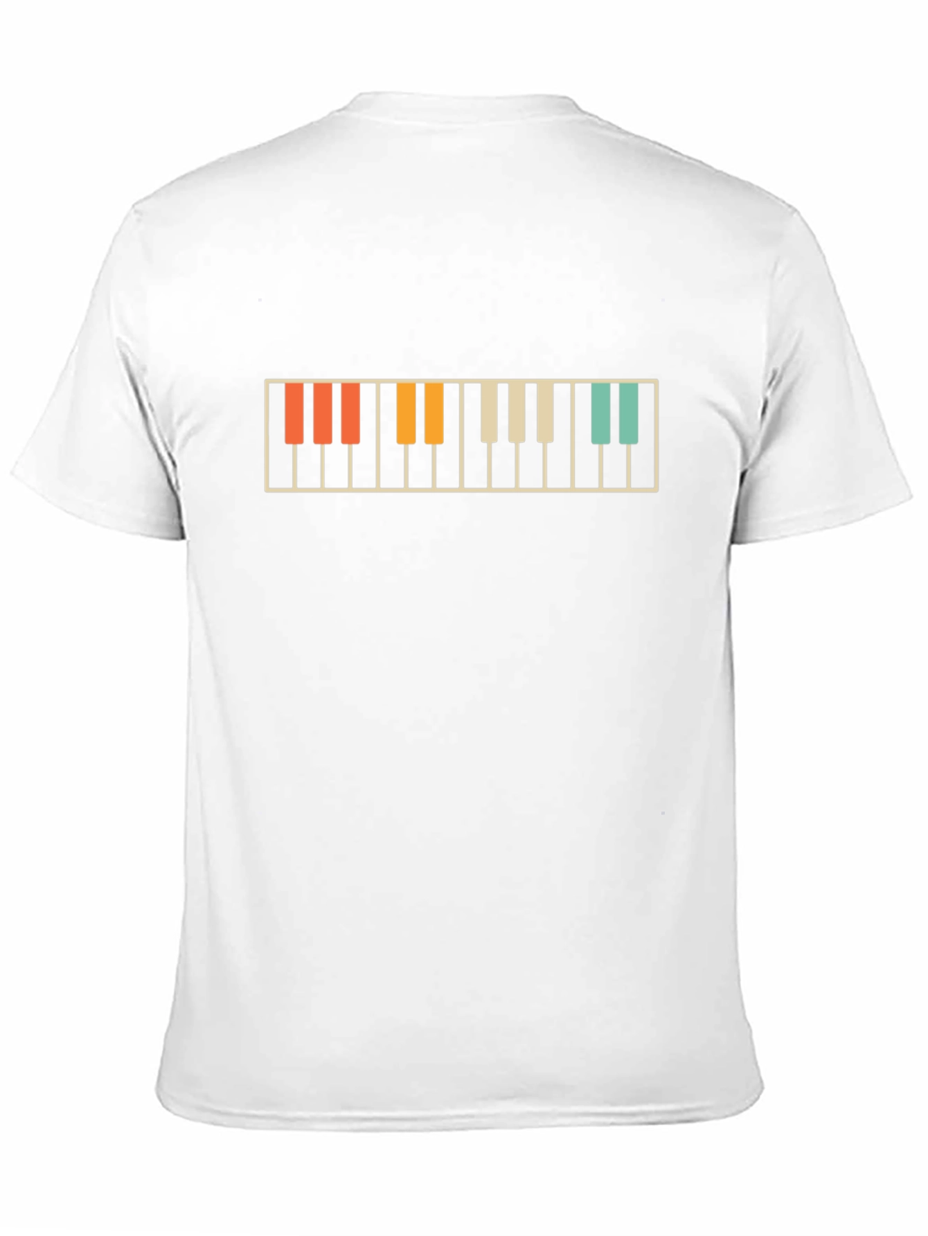 Black Retro Piano Keys Graphic Tee - Music Lover's Shirt view 11