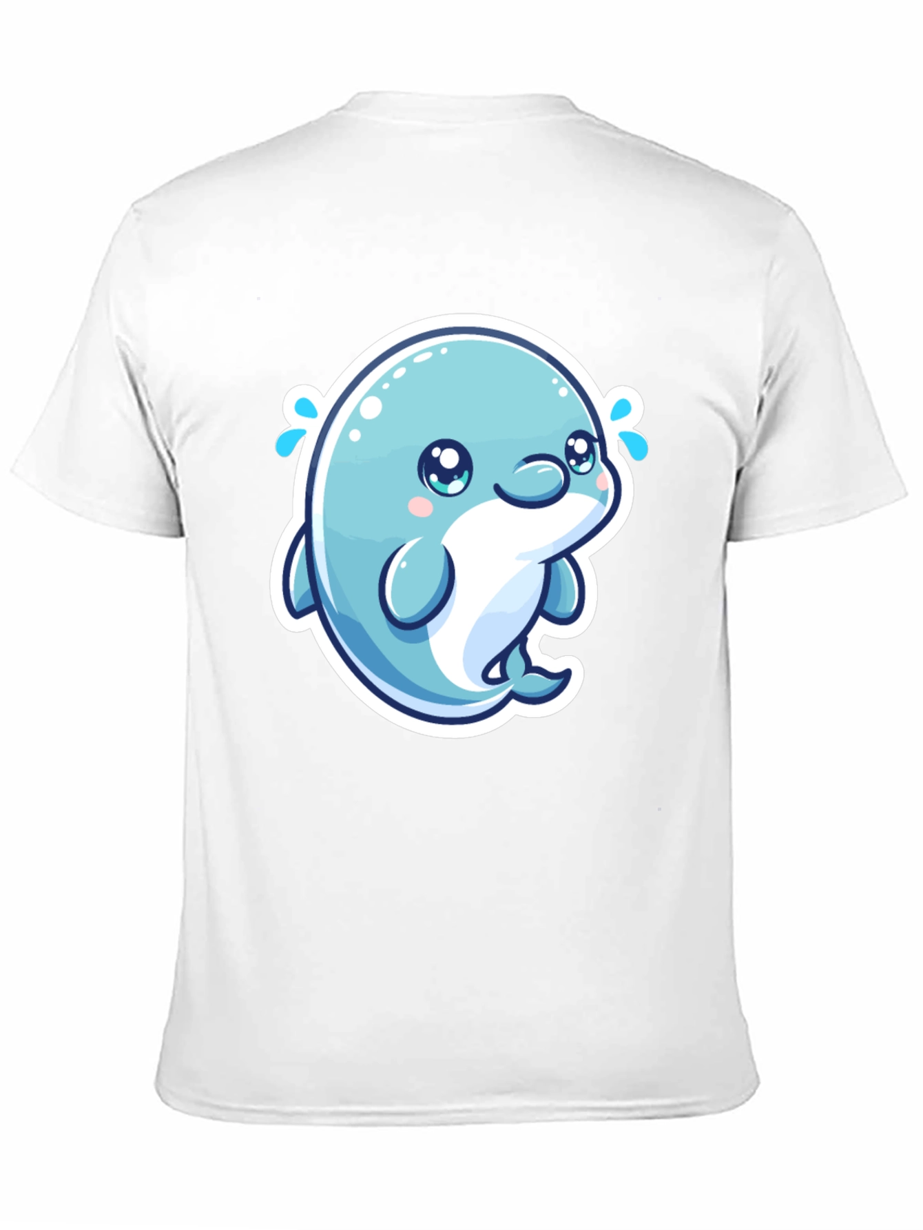 Cute Dolphin Graphic Tee - Soft Cotton Black T-Shirt - 11