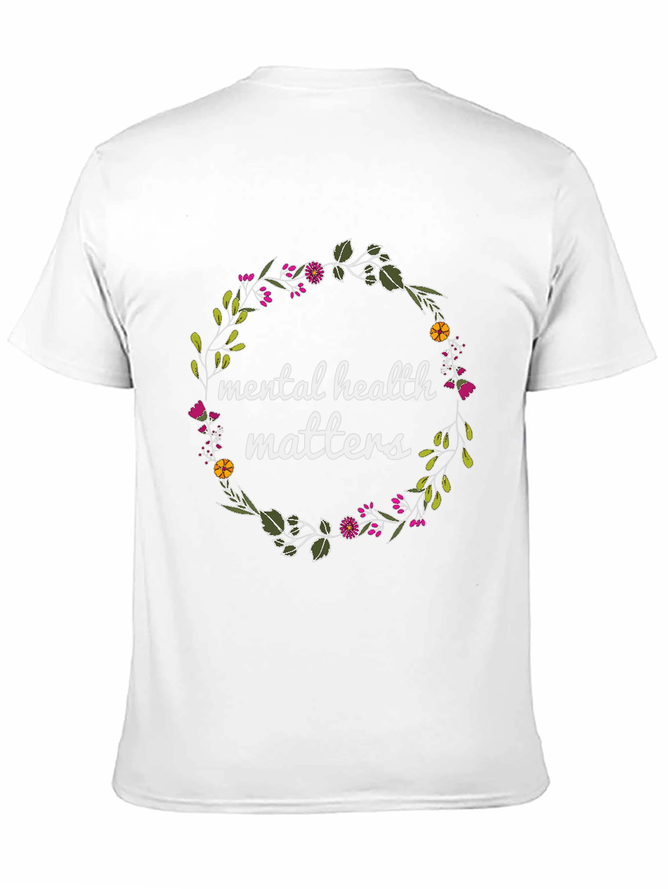 Black Mental Health Matters Floral T-Shirt view 11