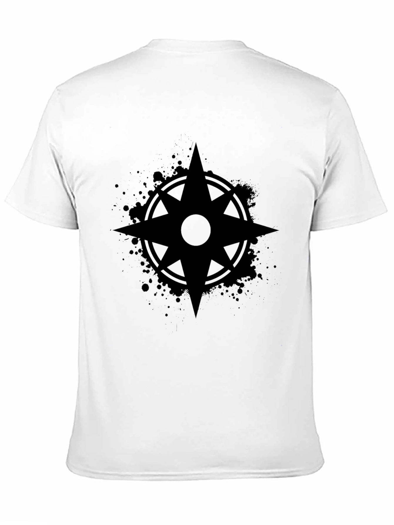 Black Dark Compass Rose Graphic Tee - Stylish Men's T-Shirt view 11